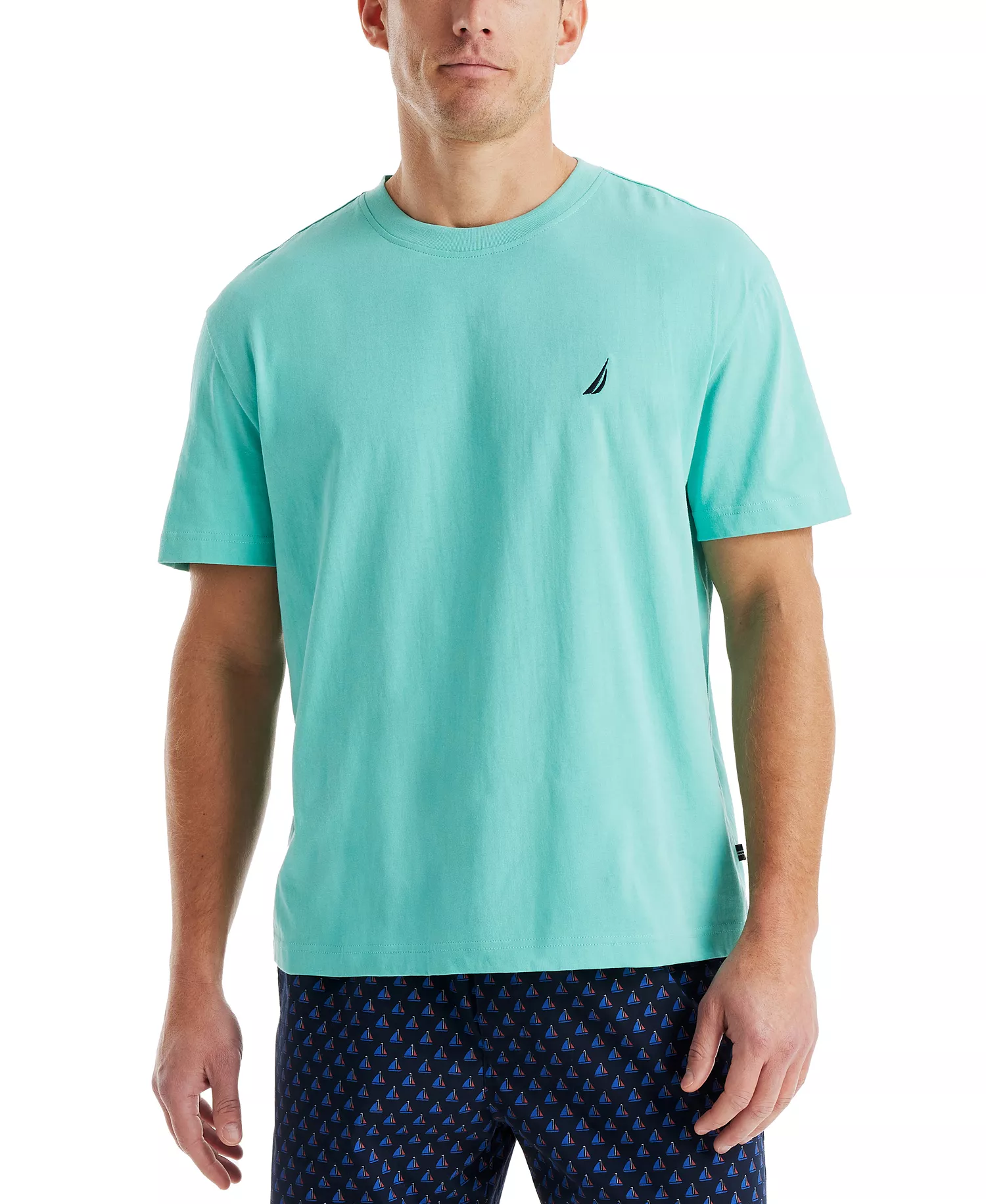 Men's Short Sleeve Sleep T-Shirt - Poolside Aqua - L