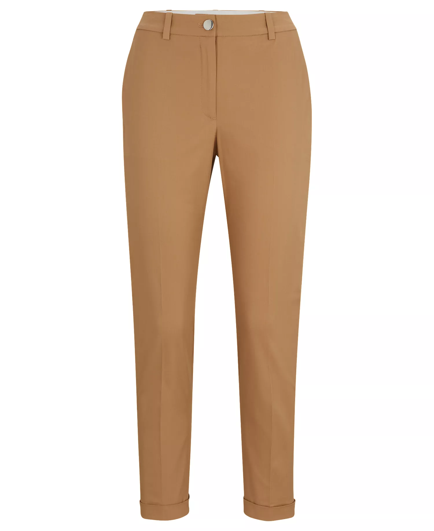 Women's Stretch-Cotton Twill Regular-Fit Pants - Medium Beige - 12