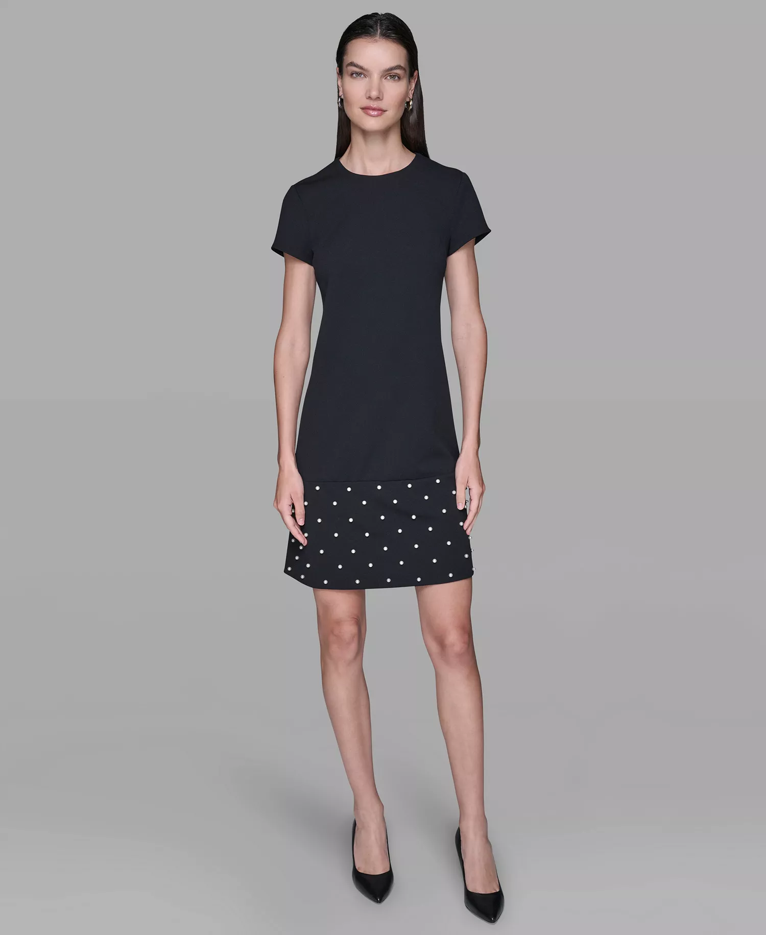 Women's Scuba Crepe Sheath Dress - Black - 0