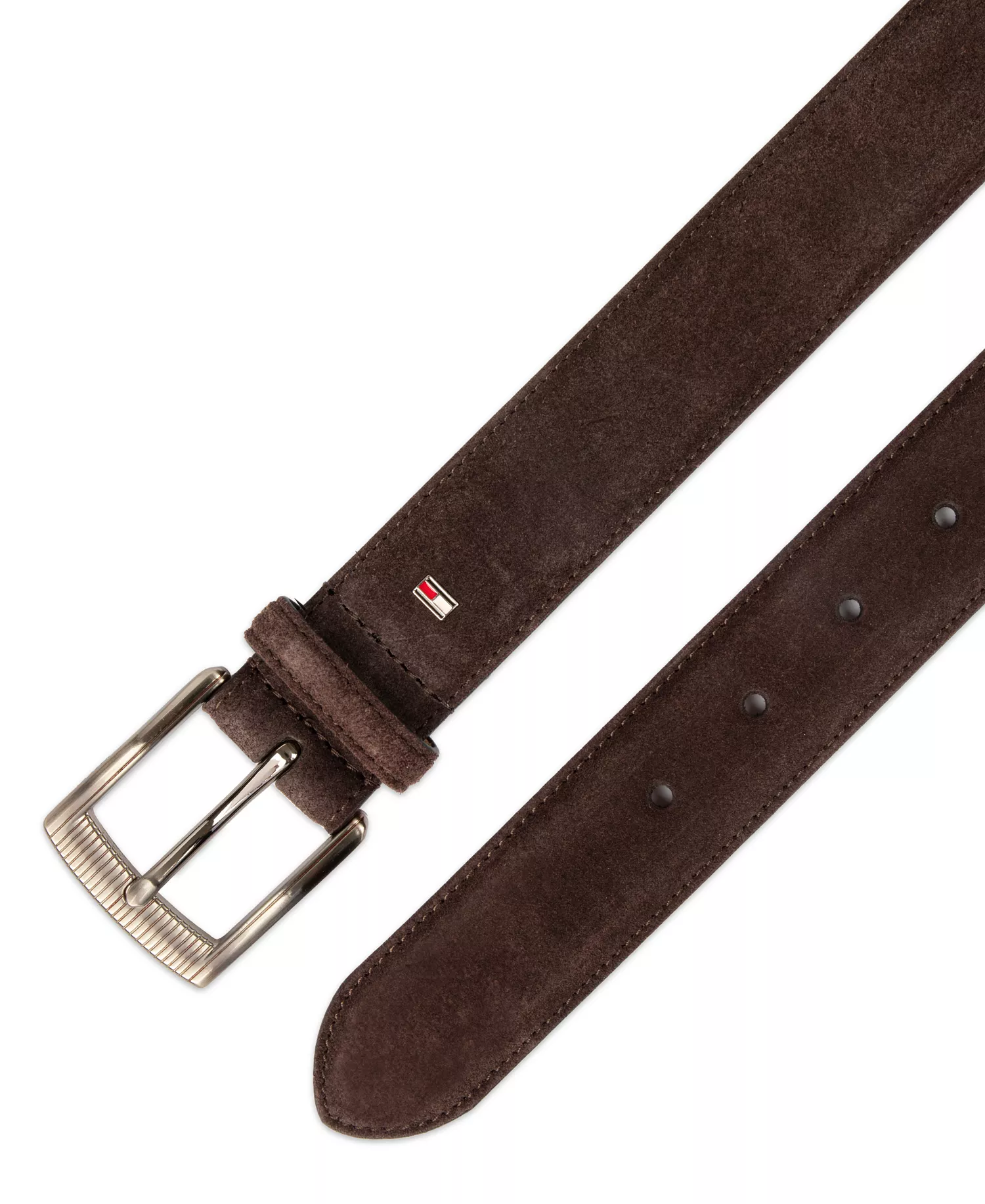 Men's Casual Logo Detail Belt - Brown - L (38-40)