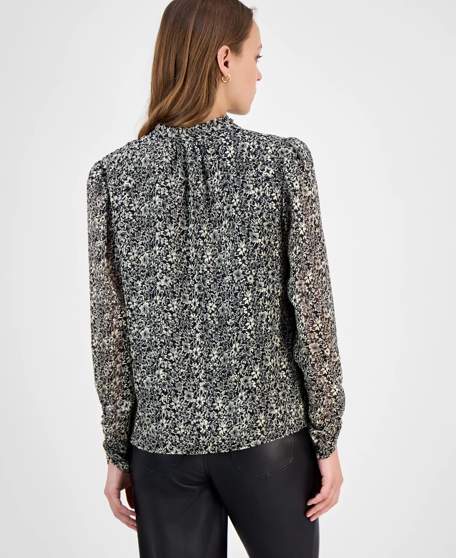Women's Floral-Print Blouse - Open - 0