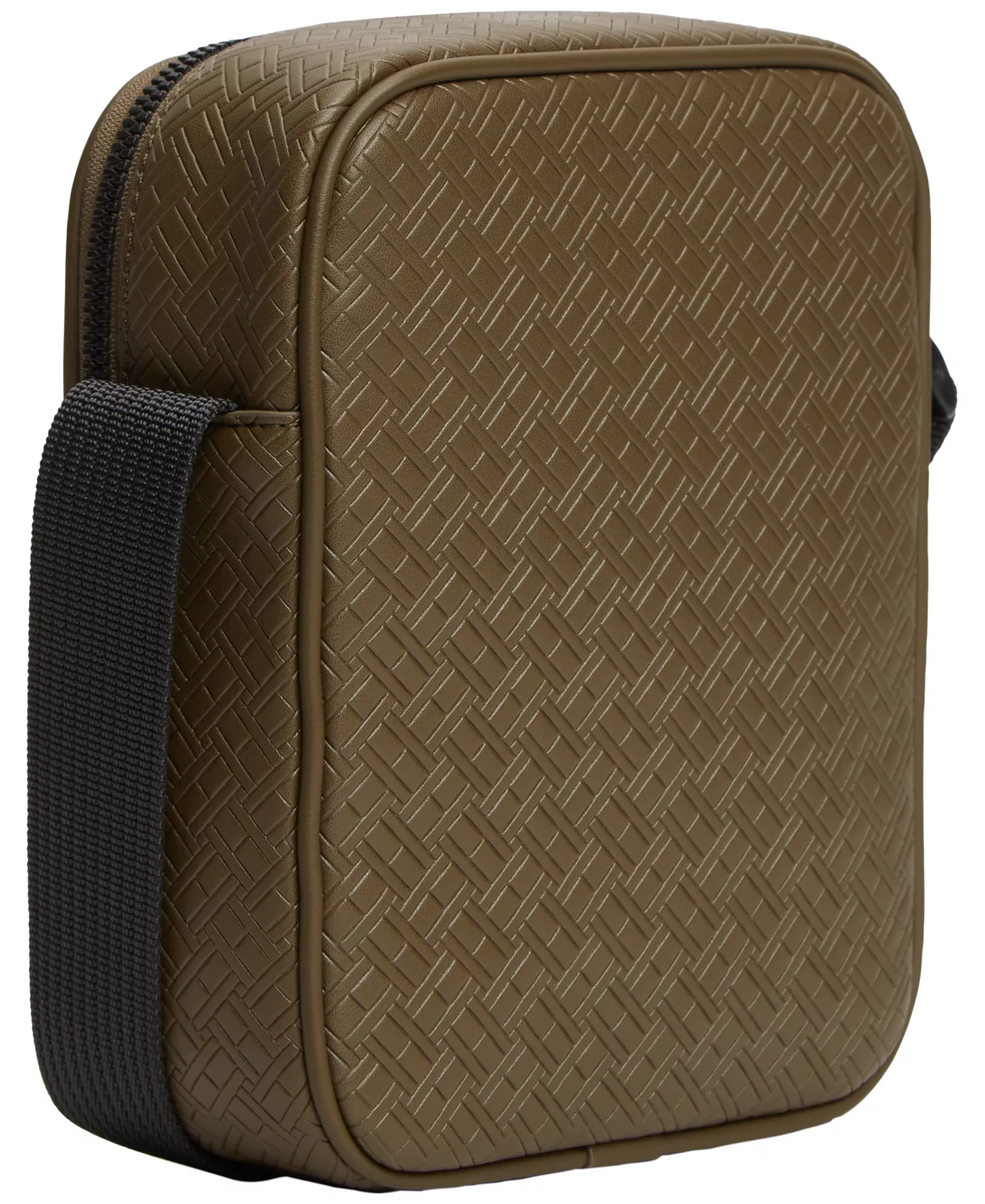 Men's Embossed Flag Mini Reporter Bag - Brown - No Size