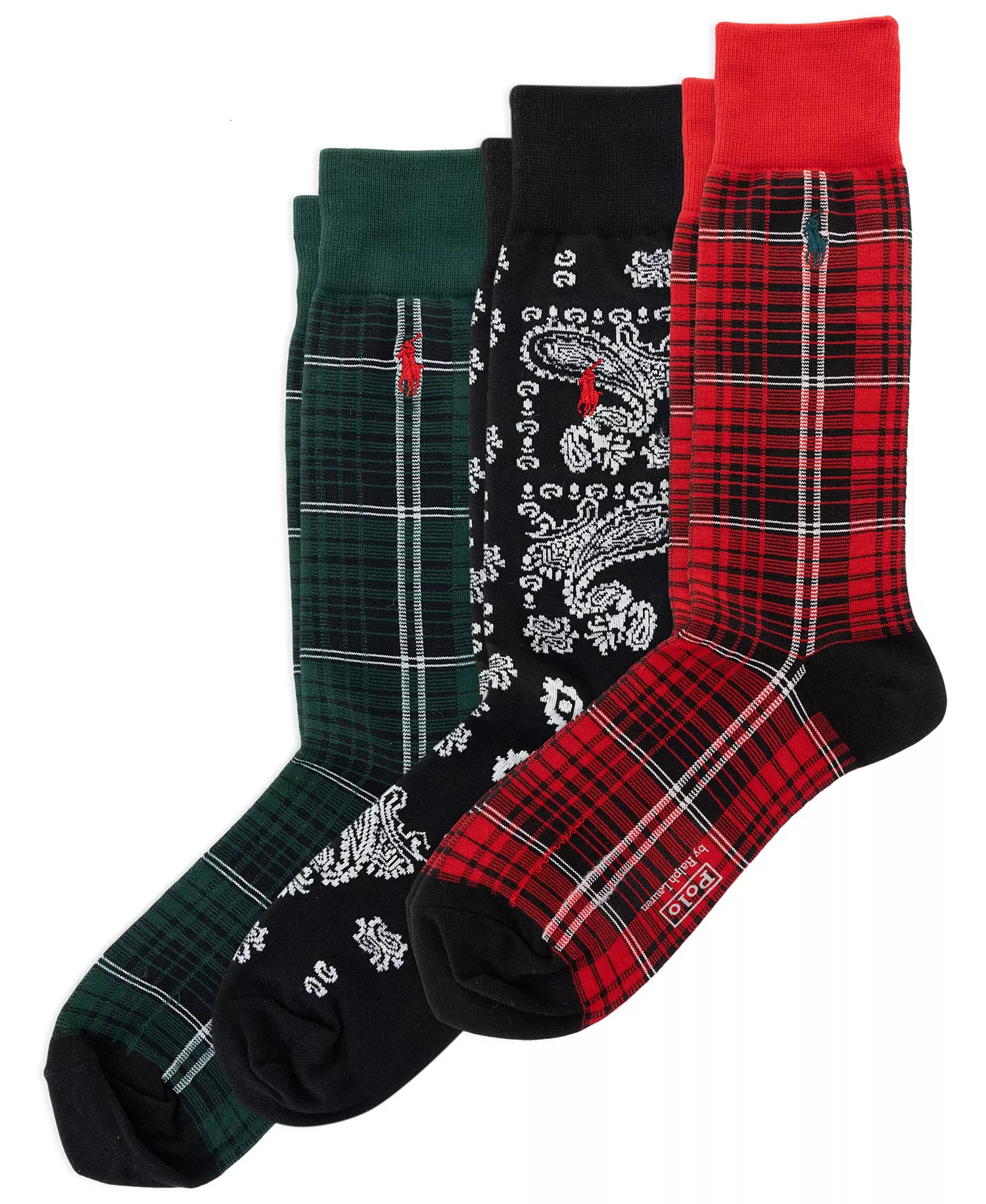 Men's 3-Pack Chopped Bandana And Plaid Socks Gift Box - Asst - 7-12