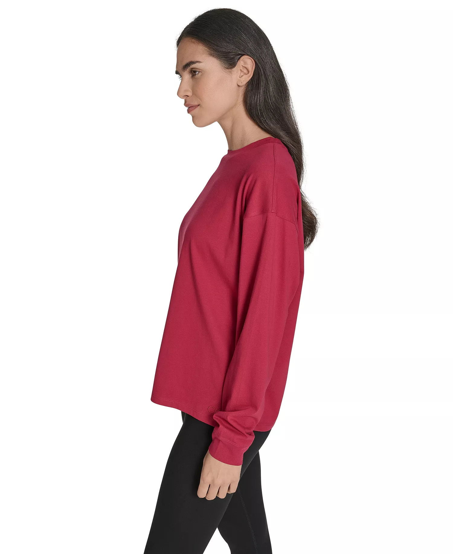 Women's Long-Sleeve Crew Neck T-Shirt - Otherworld Red - XS