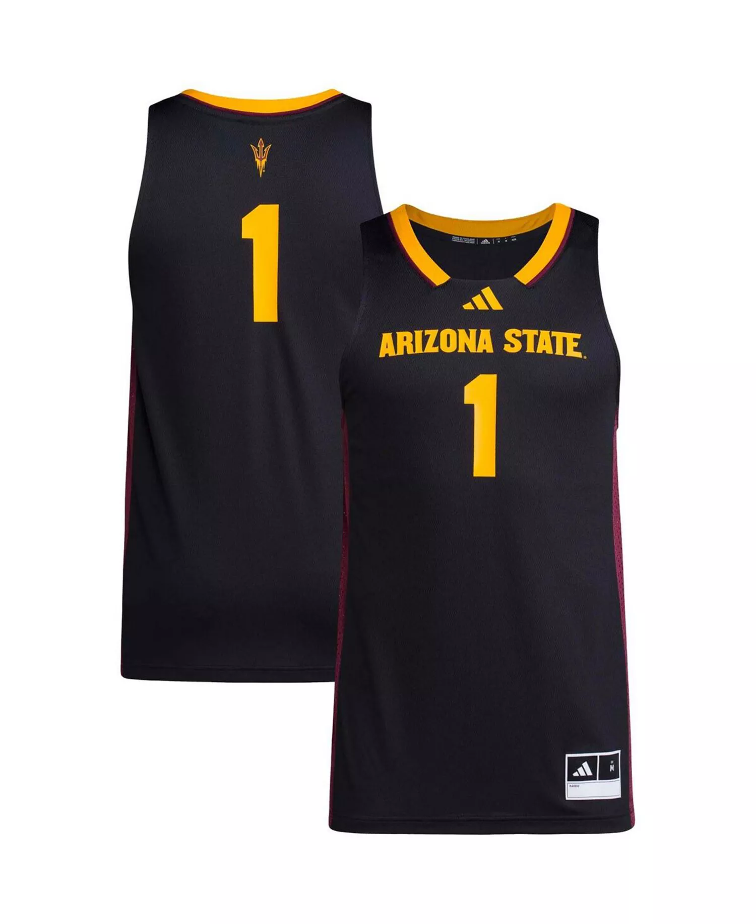 Men's 1 Black Arizona State Sun Devils Replica Swingman Jersey - Black - L