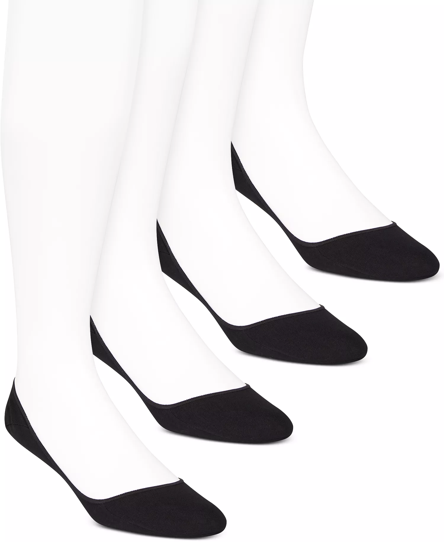 Men's 4-Pk. No-Show Socks - Black - 7-12