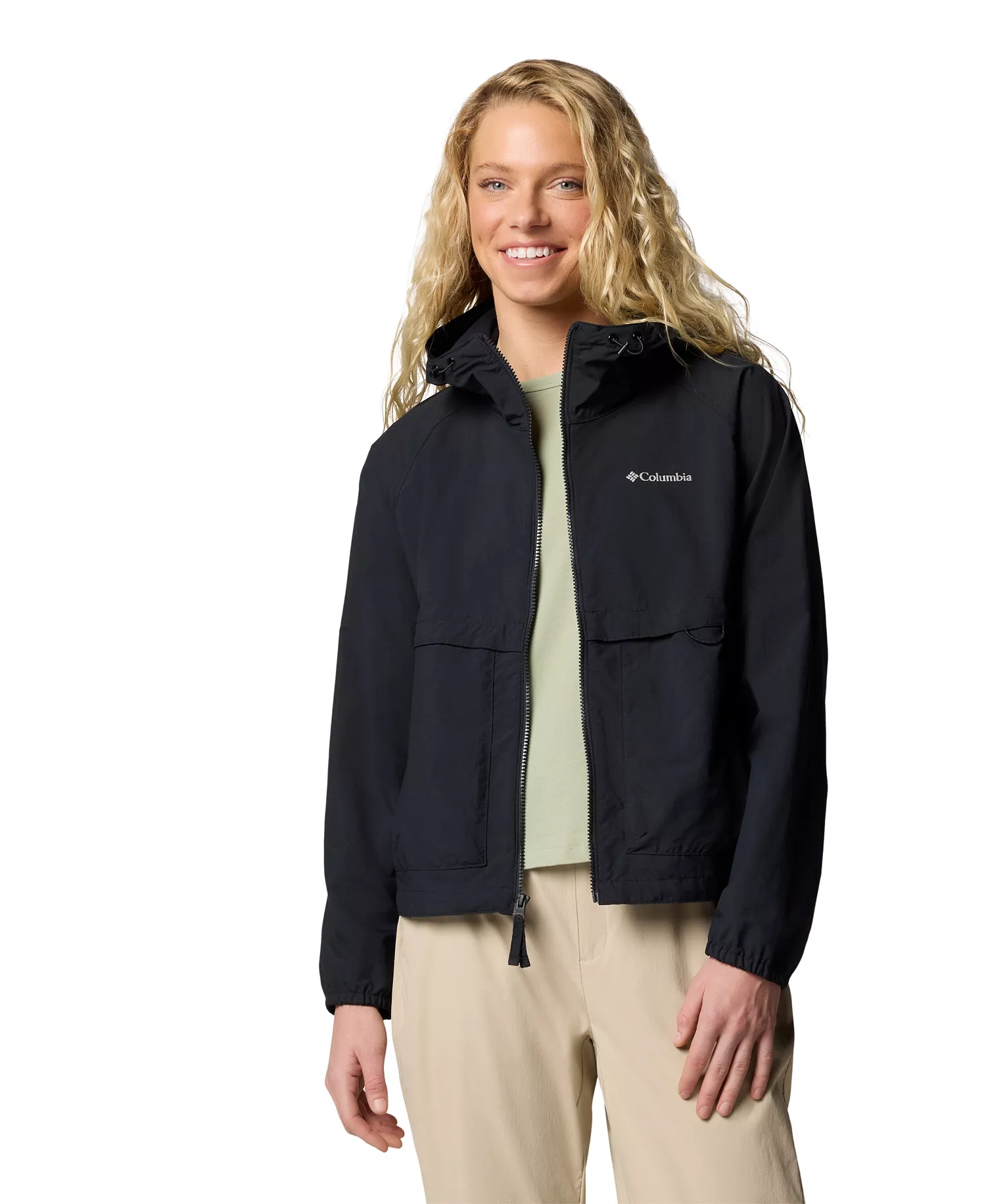 Women's Spire Valley Windbreaker Jacket - Black - L