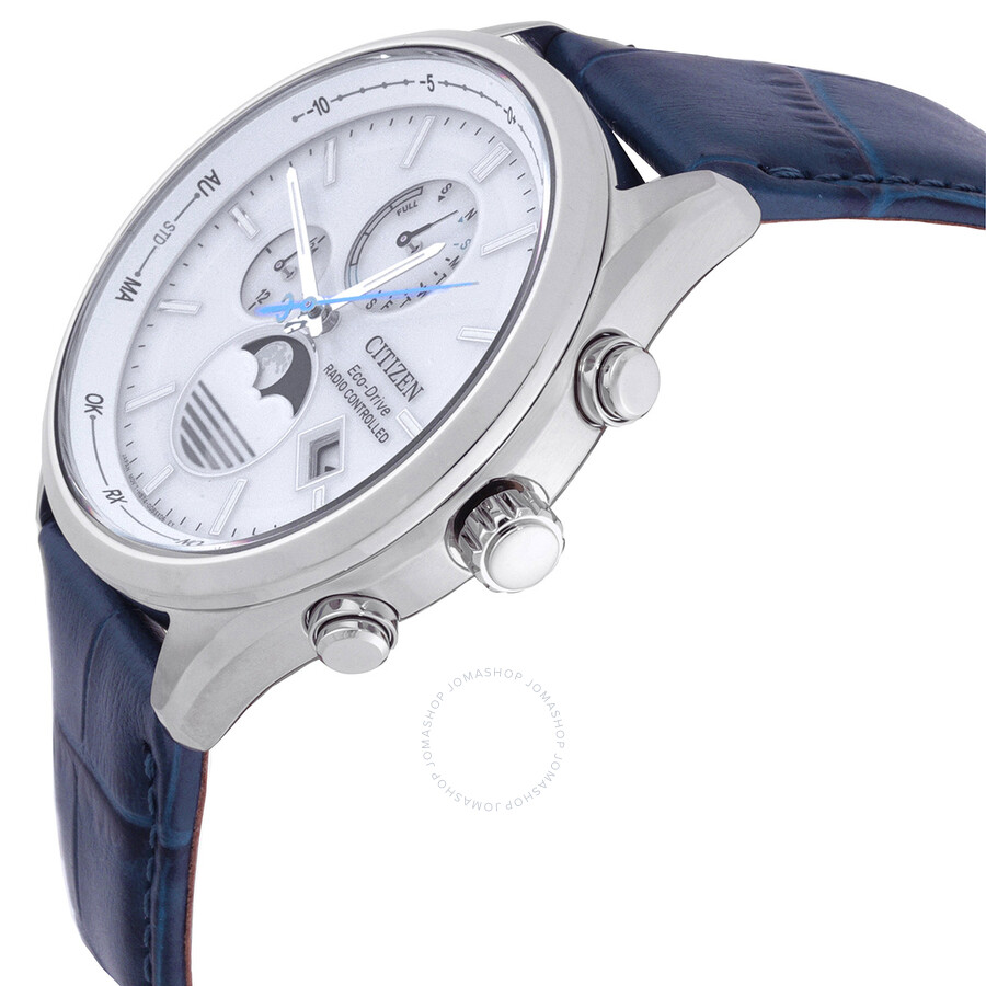 Citizen Eco-Drive Radio-Controlled Moon Phase White Dial Men's Watch