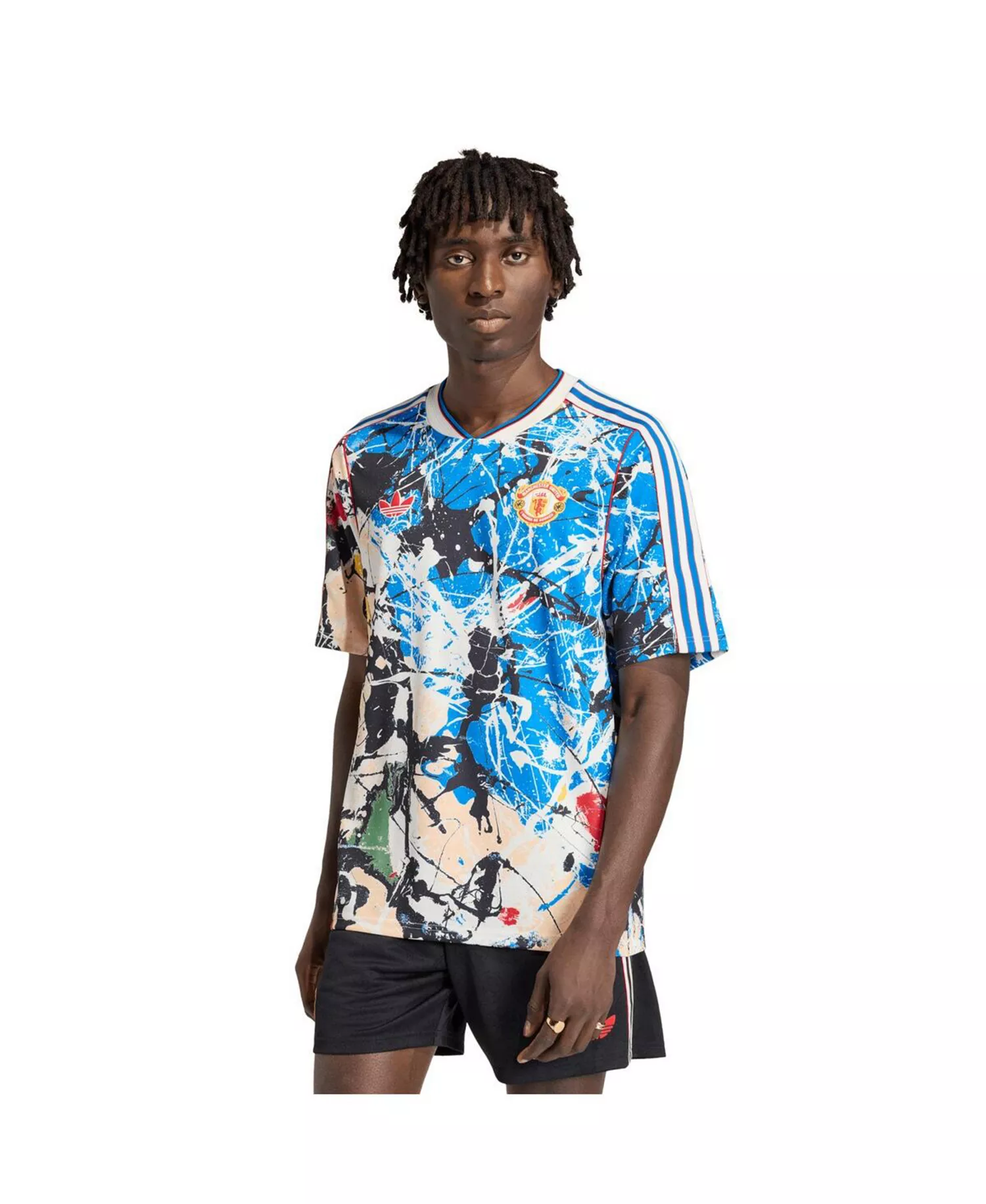 Men's Blue Manchester United X Stone Roses Replica Jersey - Blue - L