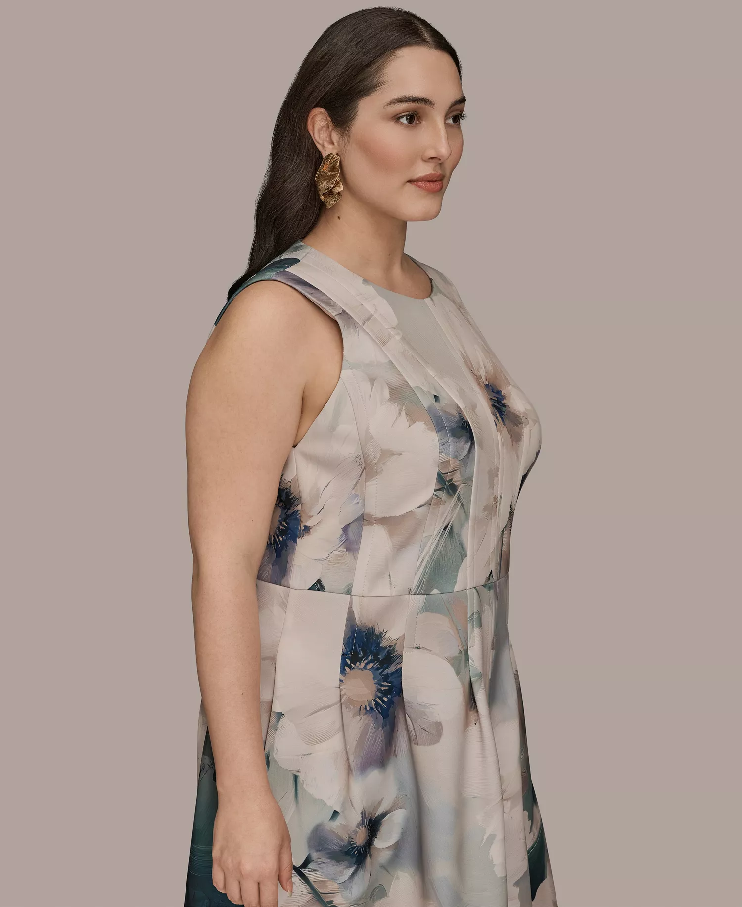 Plus Size Sleeveless Midi Dress - Laurel Multi - 14W