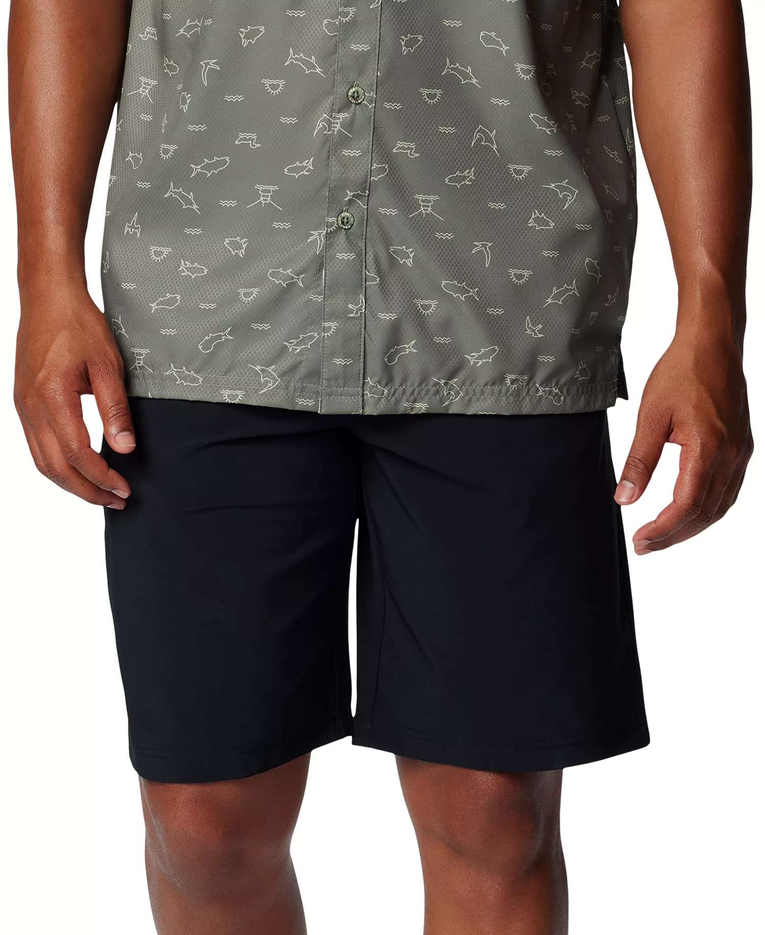 Men's PFG Grander Marlin III Offshore 10" Short - Black - 30