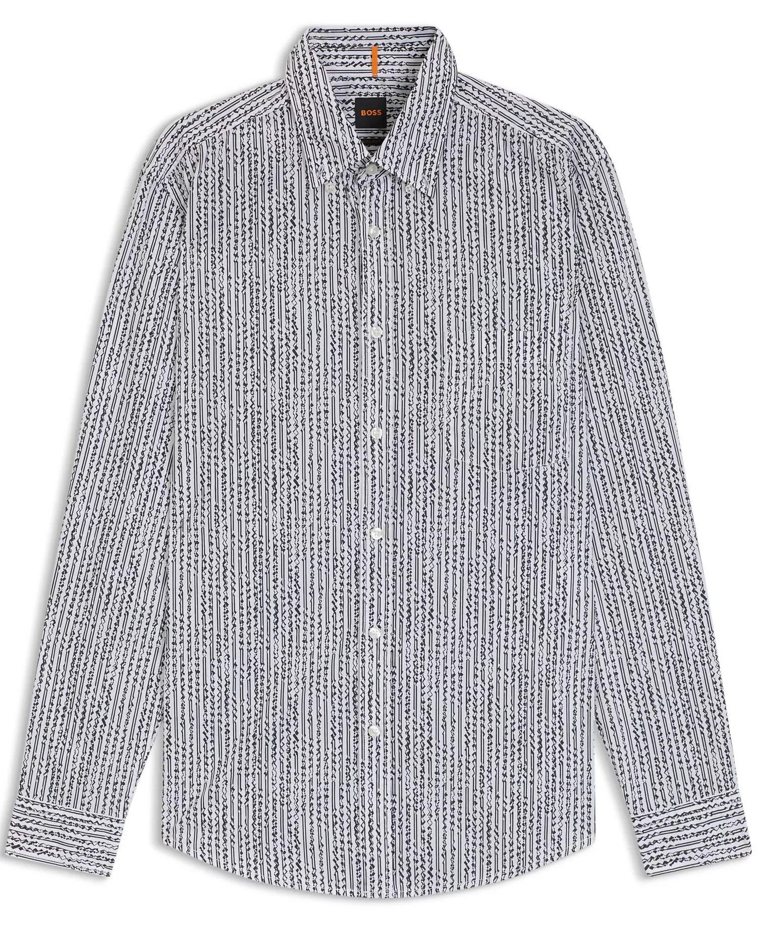 Men's Cotton Poplin Regular-Fit Shirt - White - L