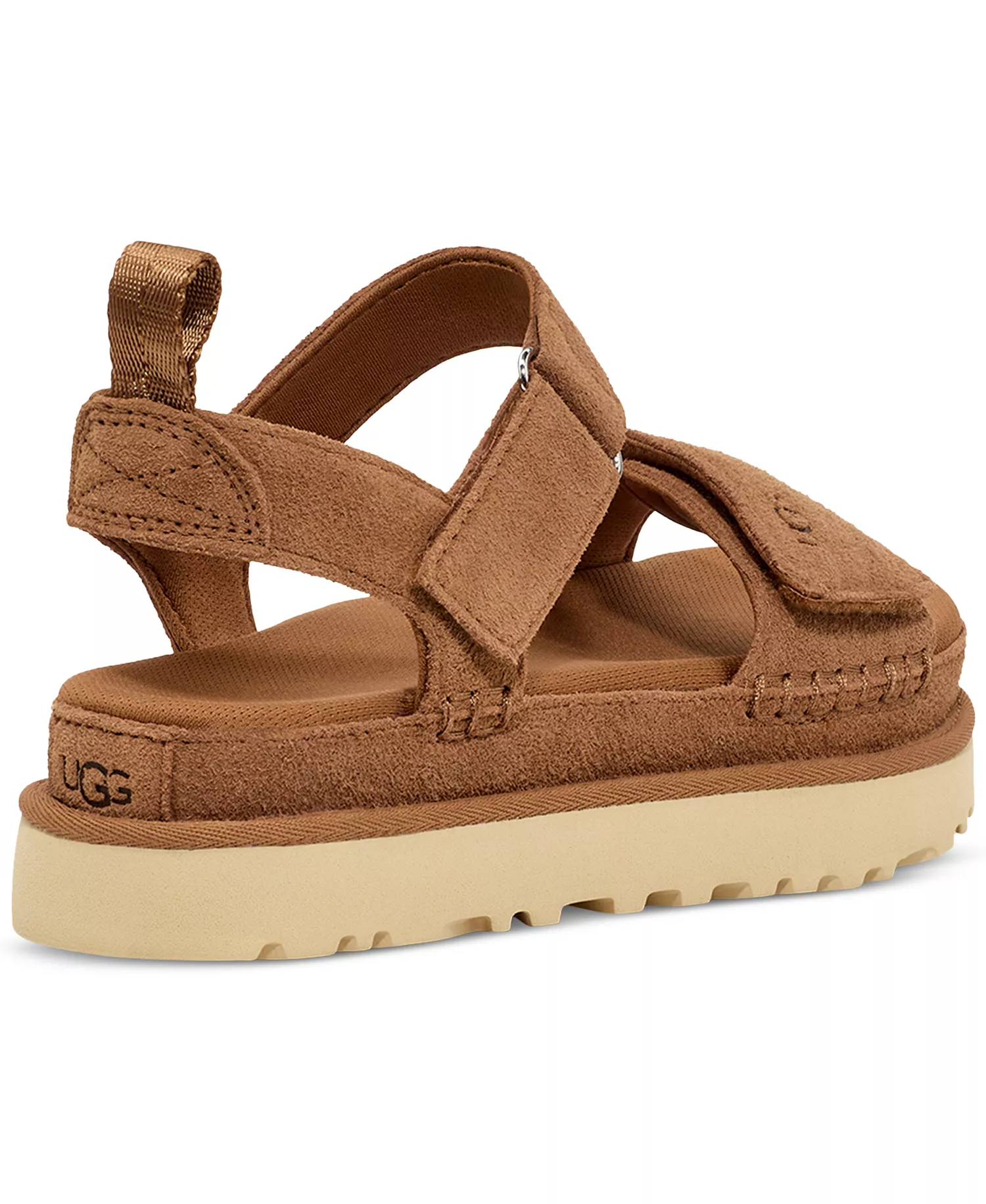 Women's Goldenstar Flat Platform Lug-Sole Sandals - Chestnut - 10M