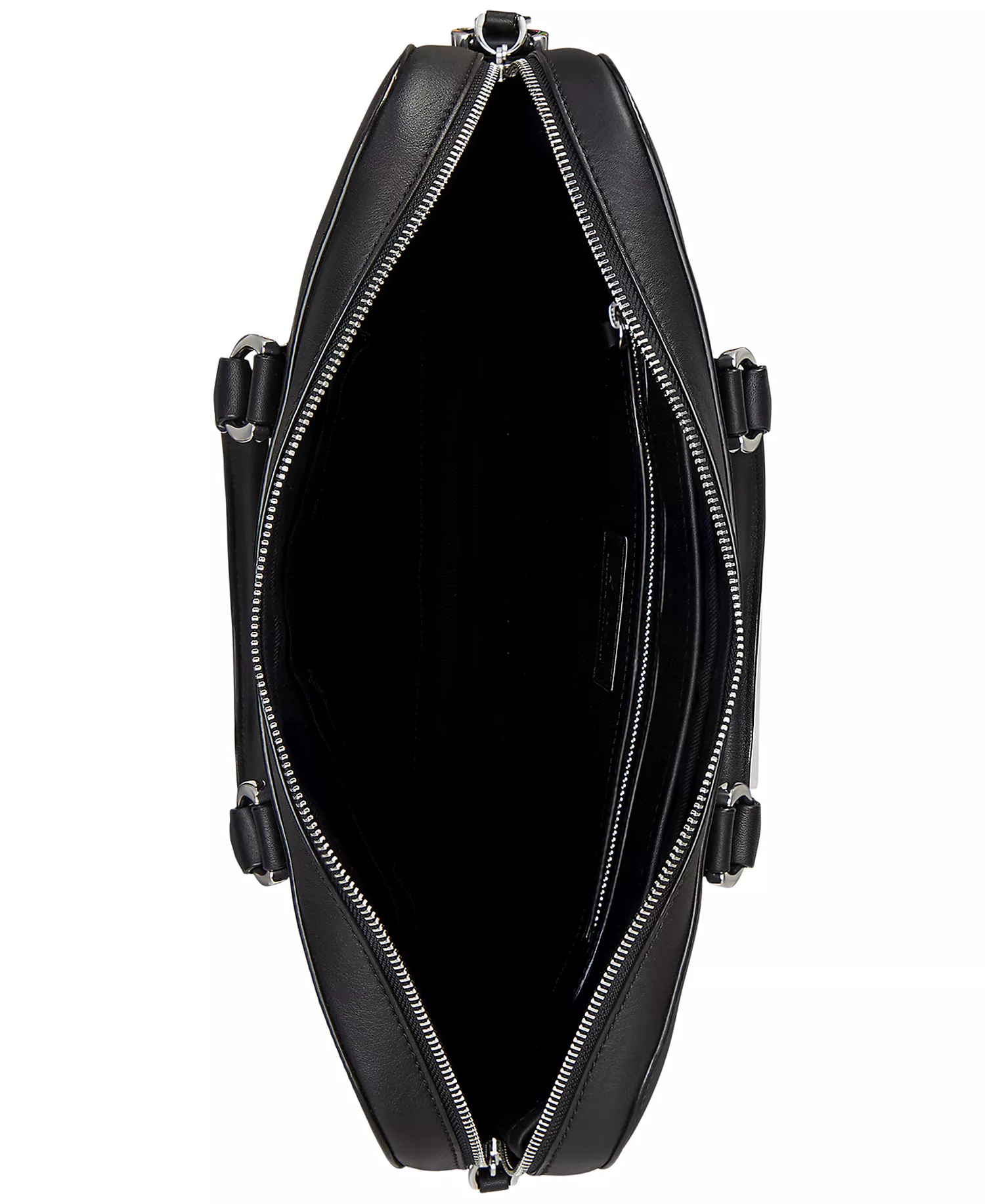 Men's Smooth Leather Commuter Bag - Black - No Size