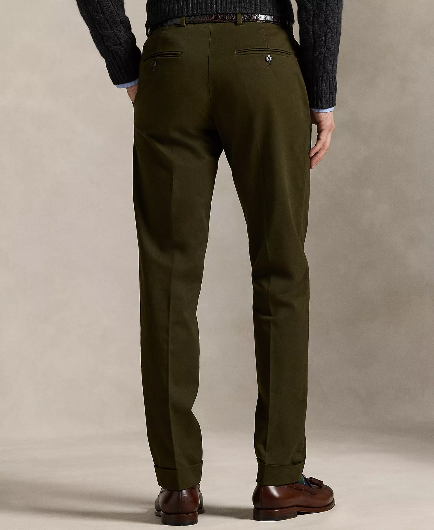 Men's Stretch Chino Suit Trousers - Dark Loden - 30x30