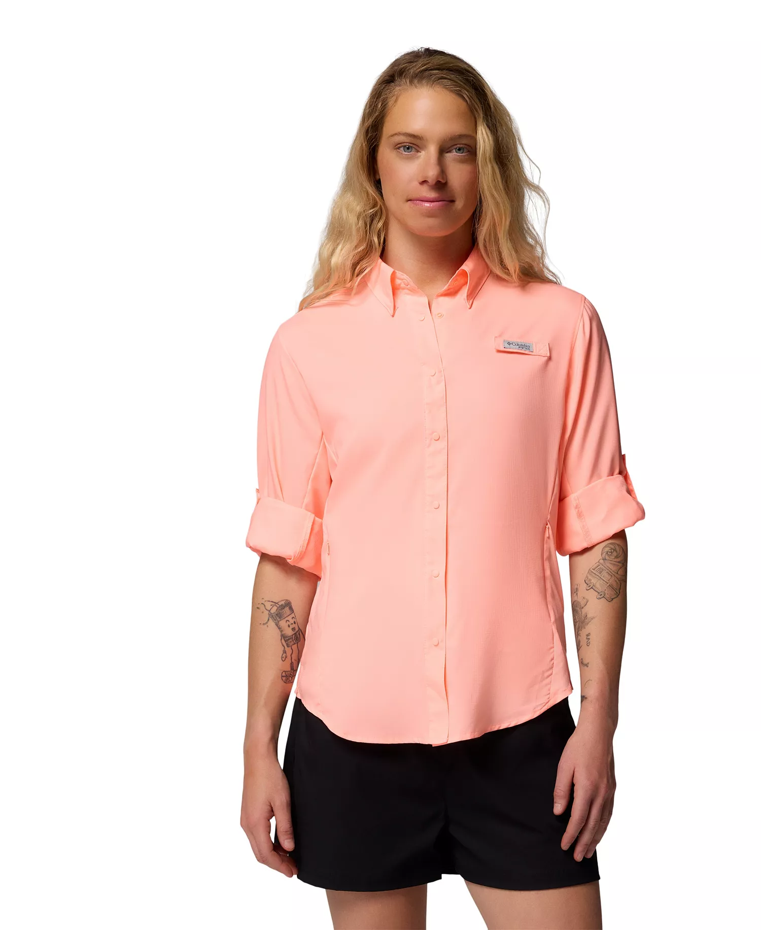 Women's PFG Tamiami II Long-Sleeve  - Tiki Pink - L