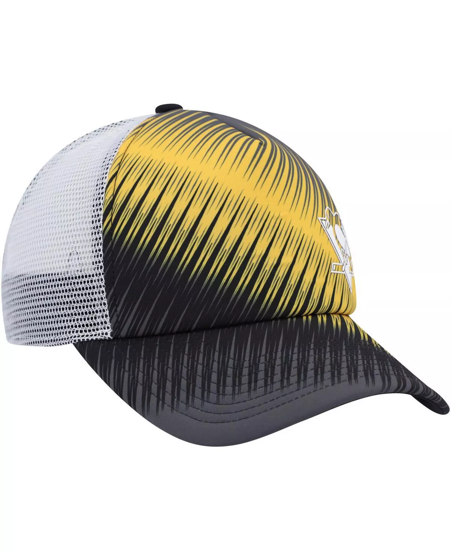 Women's Black, White Pittsburgh Penguins Graphic Foam Trucker Snapback Hat - Black, White - OSFM
