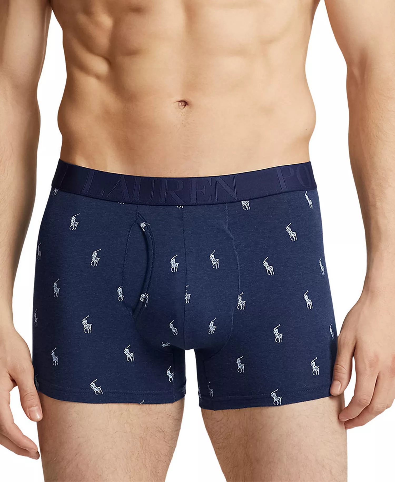 Men's 3-Pack Classic Stretch Trunks - Pale Royal Heather, Cruise Navy Pony - L