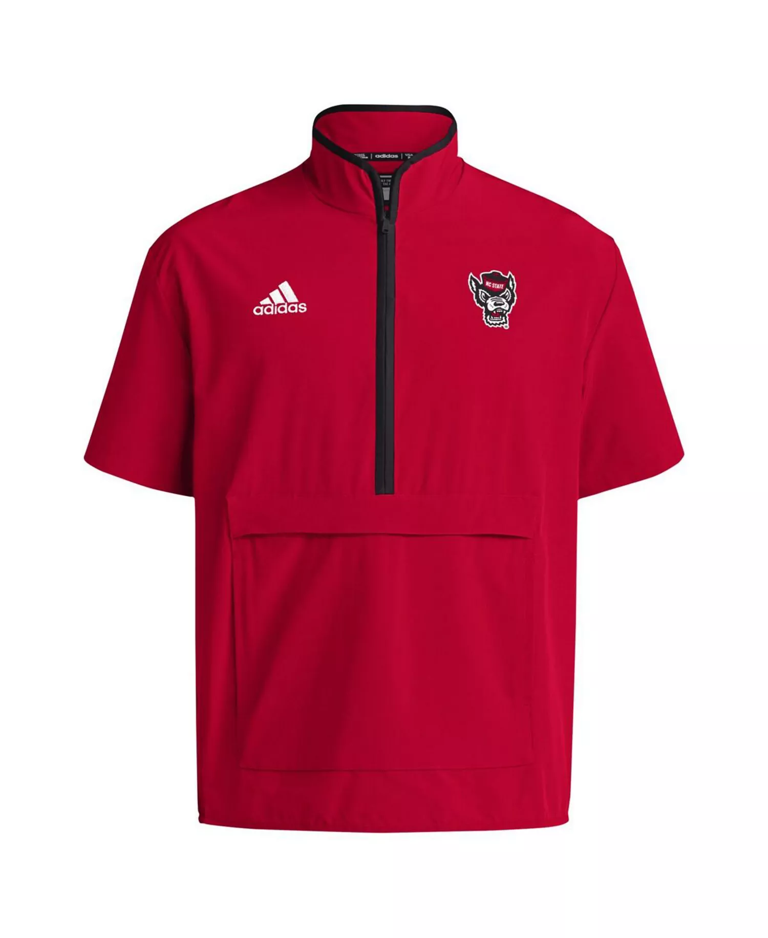 Men's Red NC State Wolfpack Coaches Sideline Half-Zip Short Sleeve Jacket - Red - M
