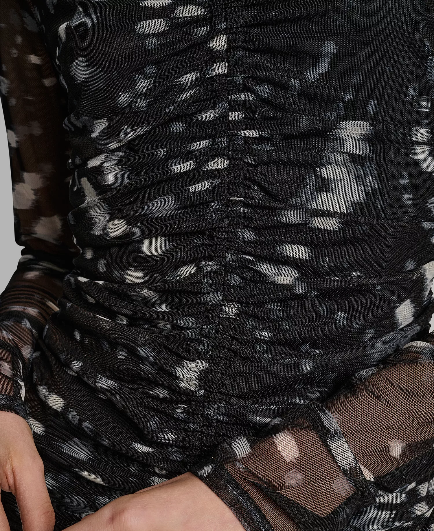 Women's Printed Mock Neck Top - Reflected Lights - S