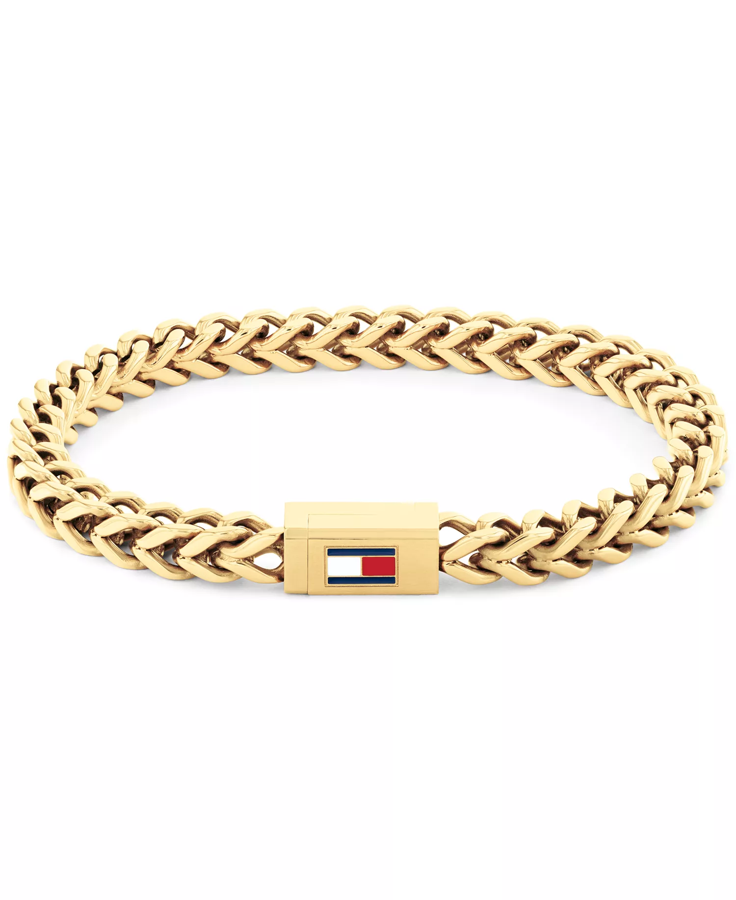 Men's Gold-Plated Stainless Steel Braided Bracelet - Gold Plated Stainless Steel - ONE SIZE