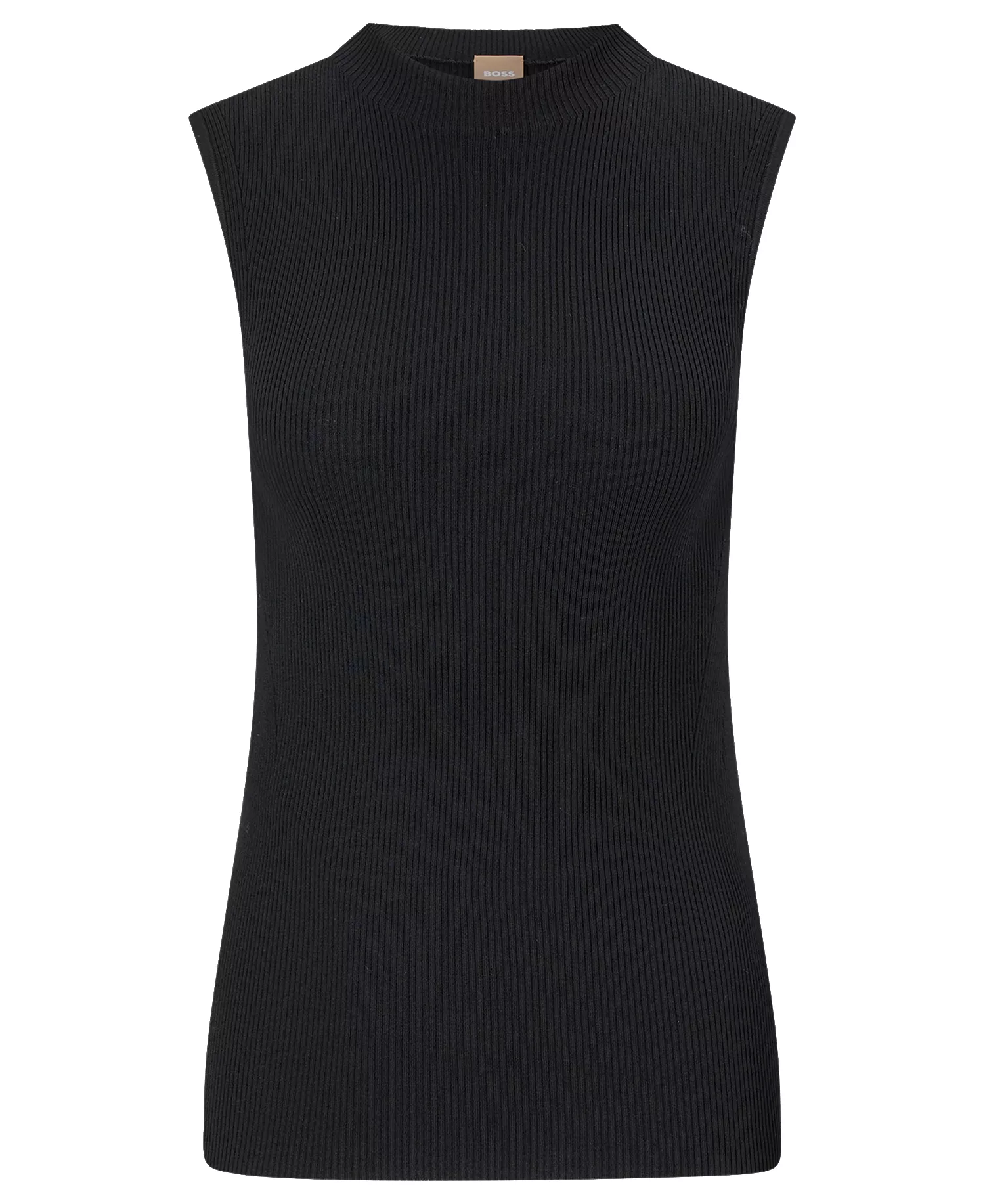 Women's Sleeveless Mock-Neck Top - Black - L