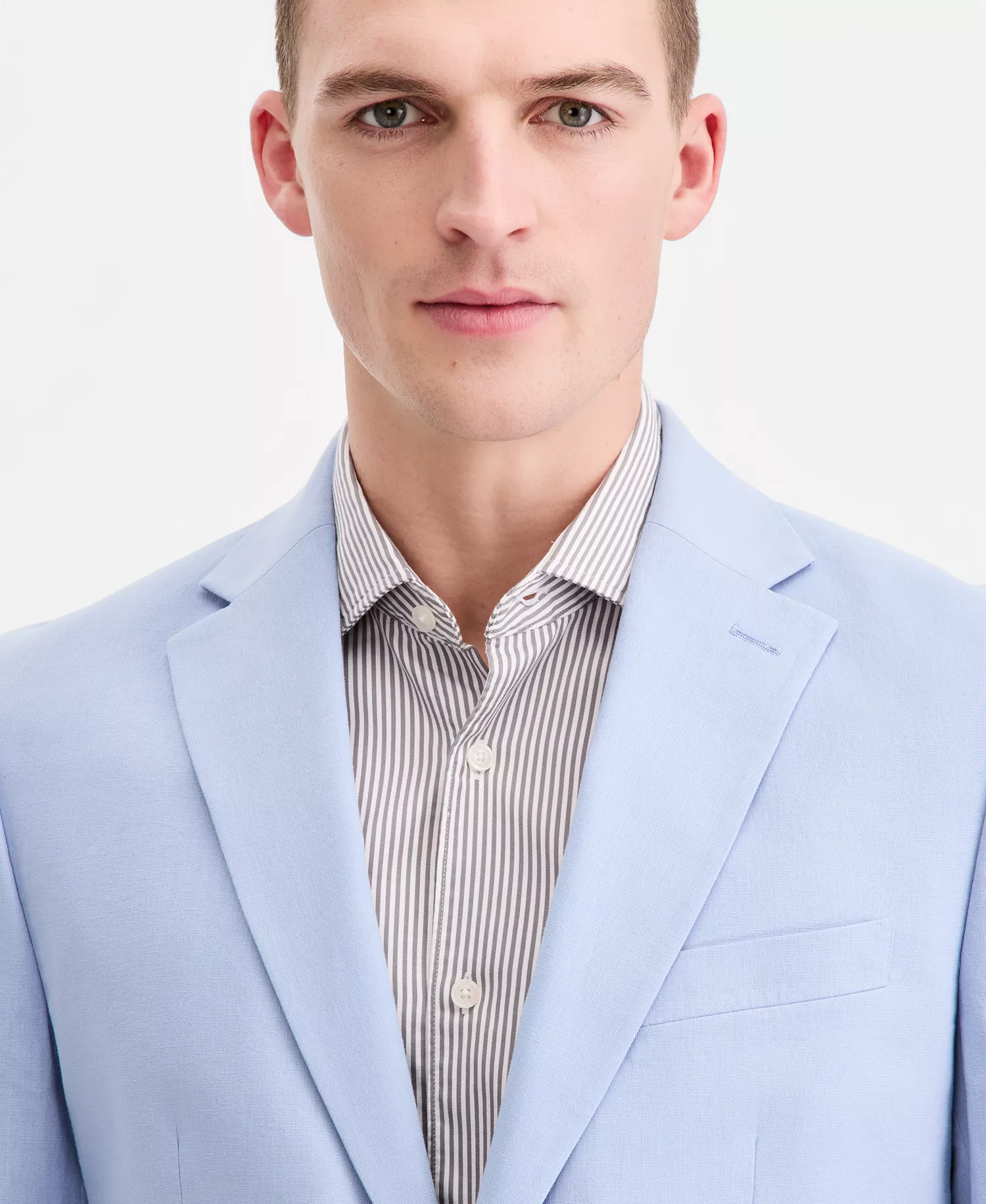 Men's Modern-Fit Linen Blend Blazer - LIGHT BLUE - 36R