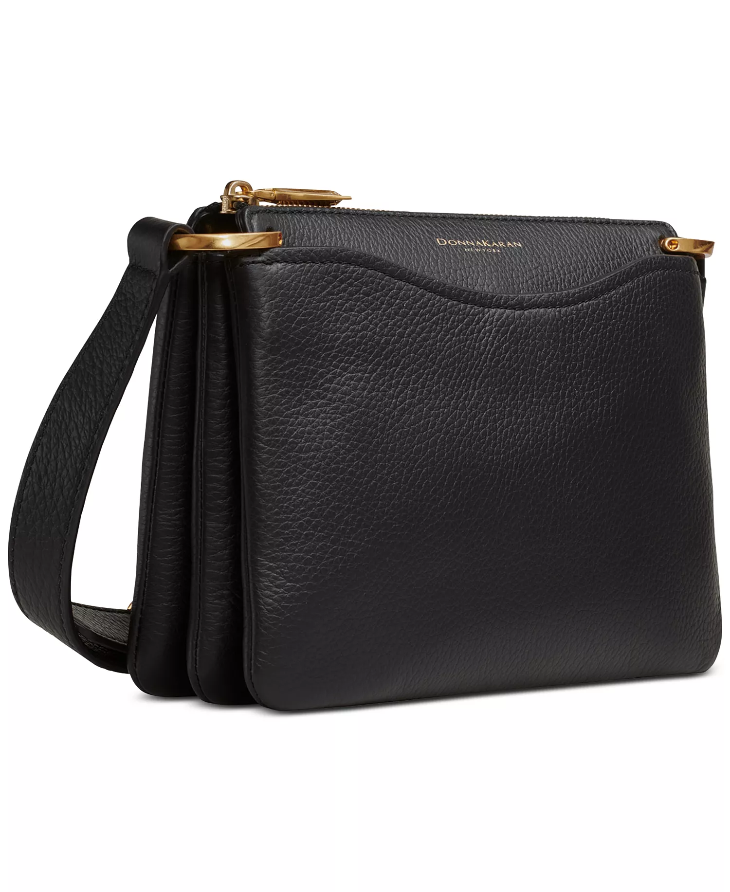 Glenwood Zippered Leather Crossbody with Tassel Detail - Blk/gold - NO SIZE