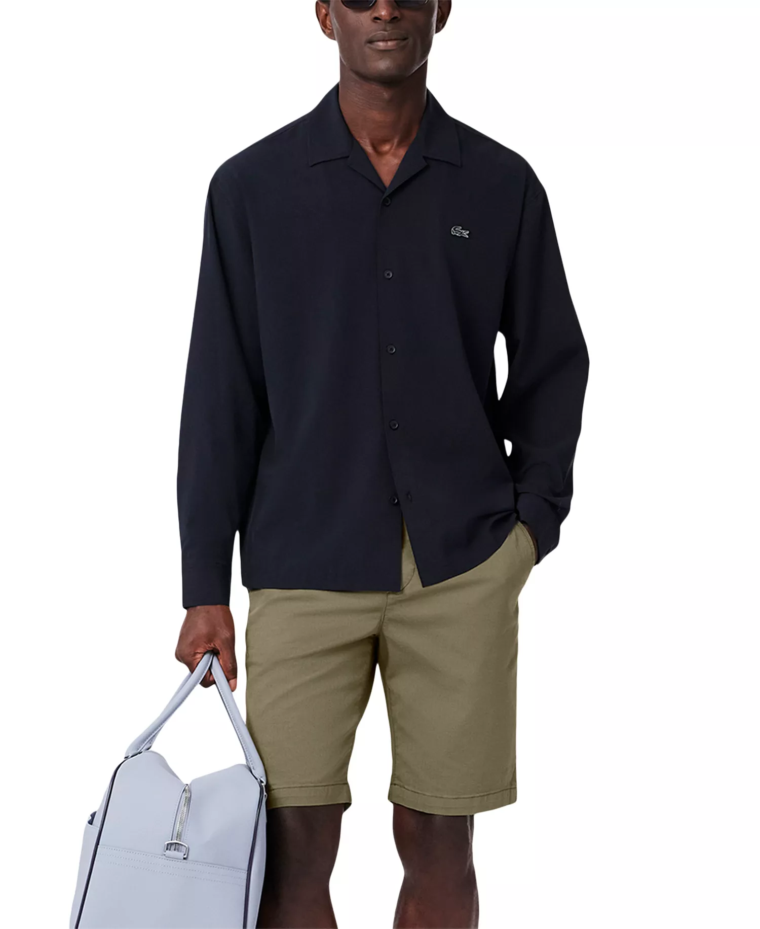 Men's Slim-Fit Chino Bermuda Shorts - BMY - Khaki - XS