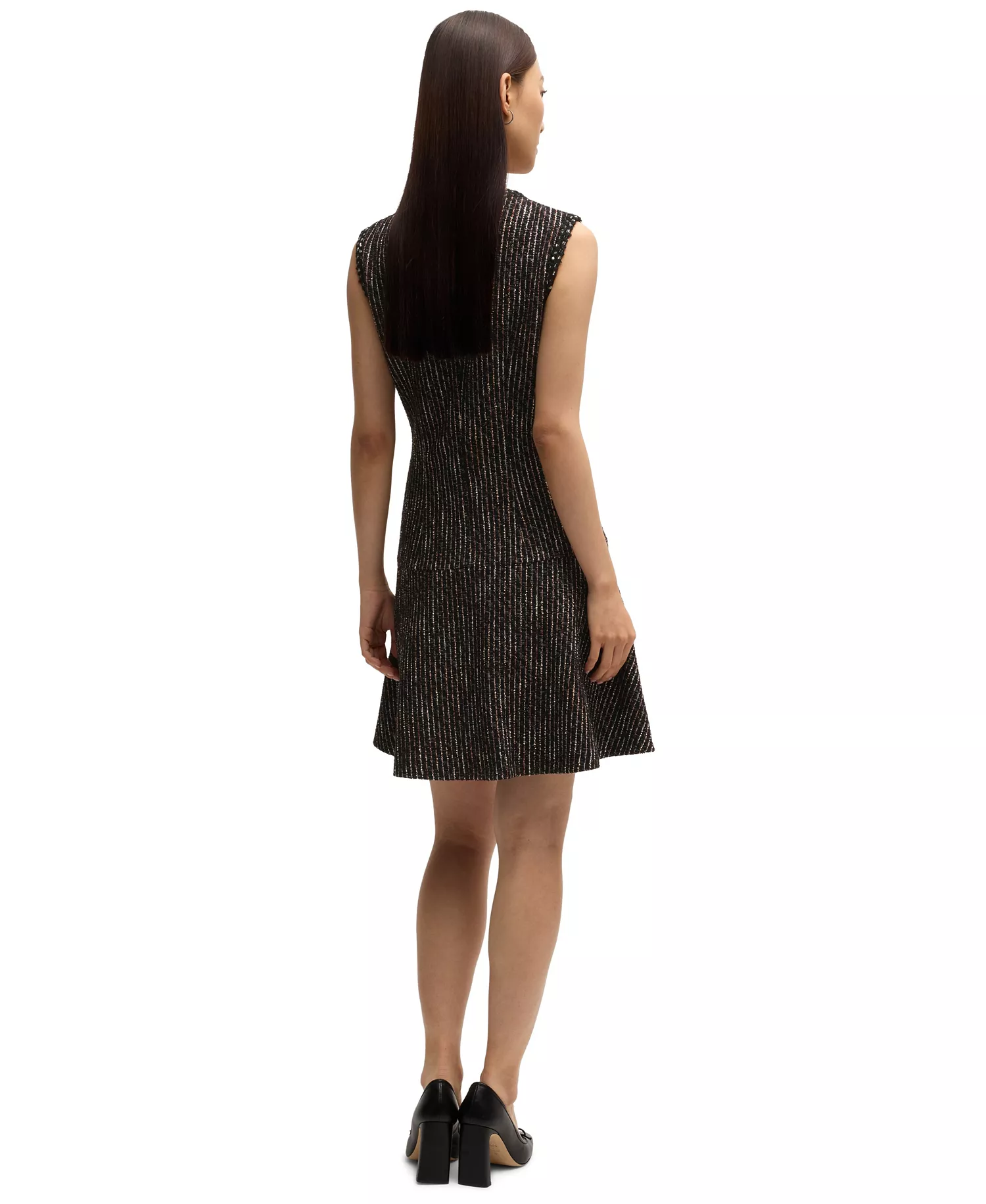 Women's Boucle Tape-Trim Dress - Open Misc - 12