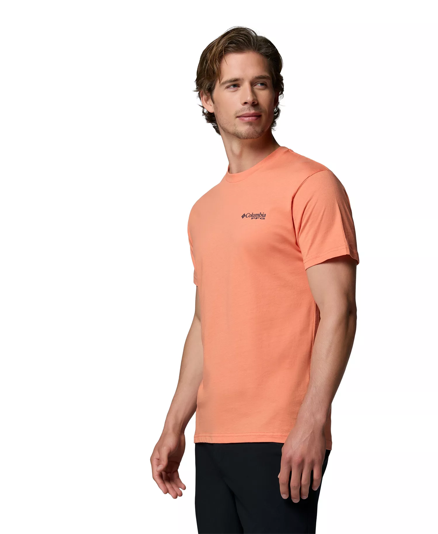 Men's PFG Trawling Graphic T-Shirt - BRIGHT PEACH - L