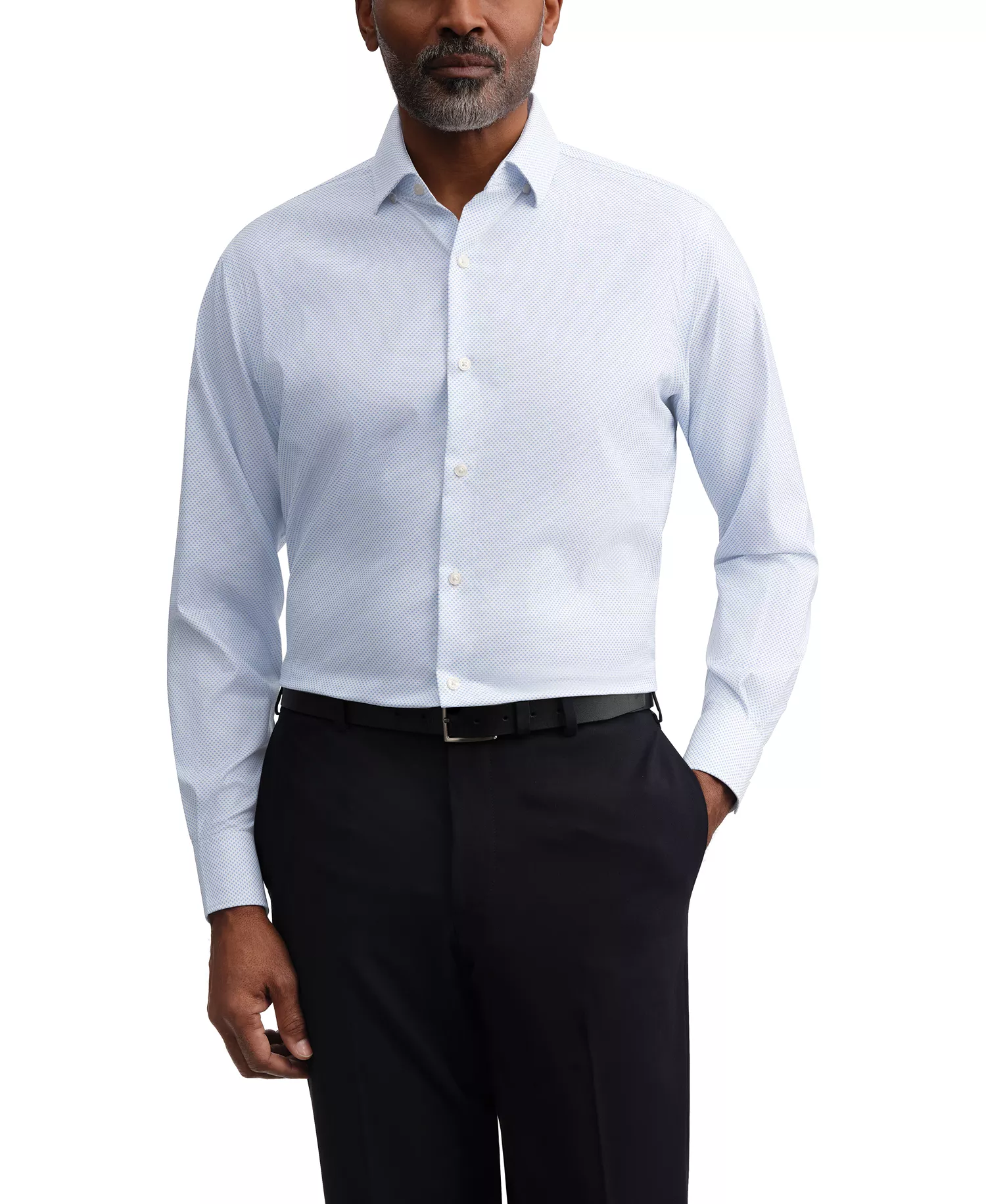 Men's Athletic-Fit Dress Shirt - Blue - 14.5 32/33