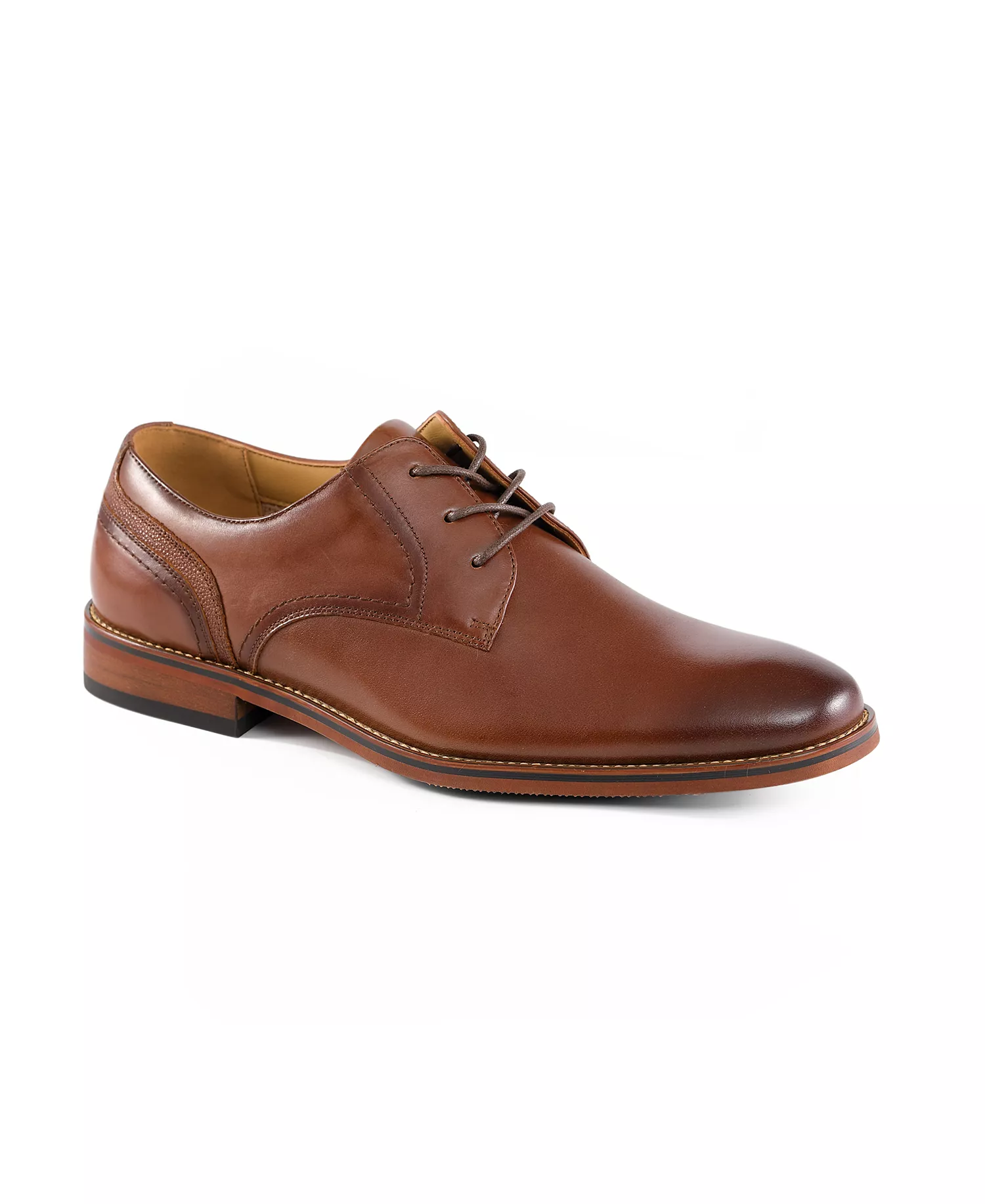 Men's Bramie Leather Casual Derby Shoe - Medium Brown Leather - 10.5M
