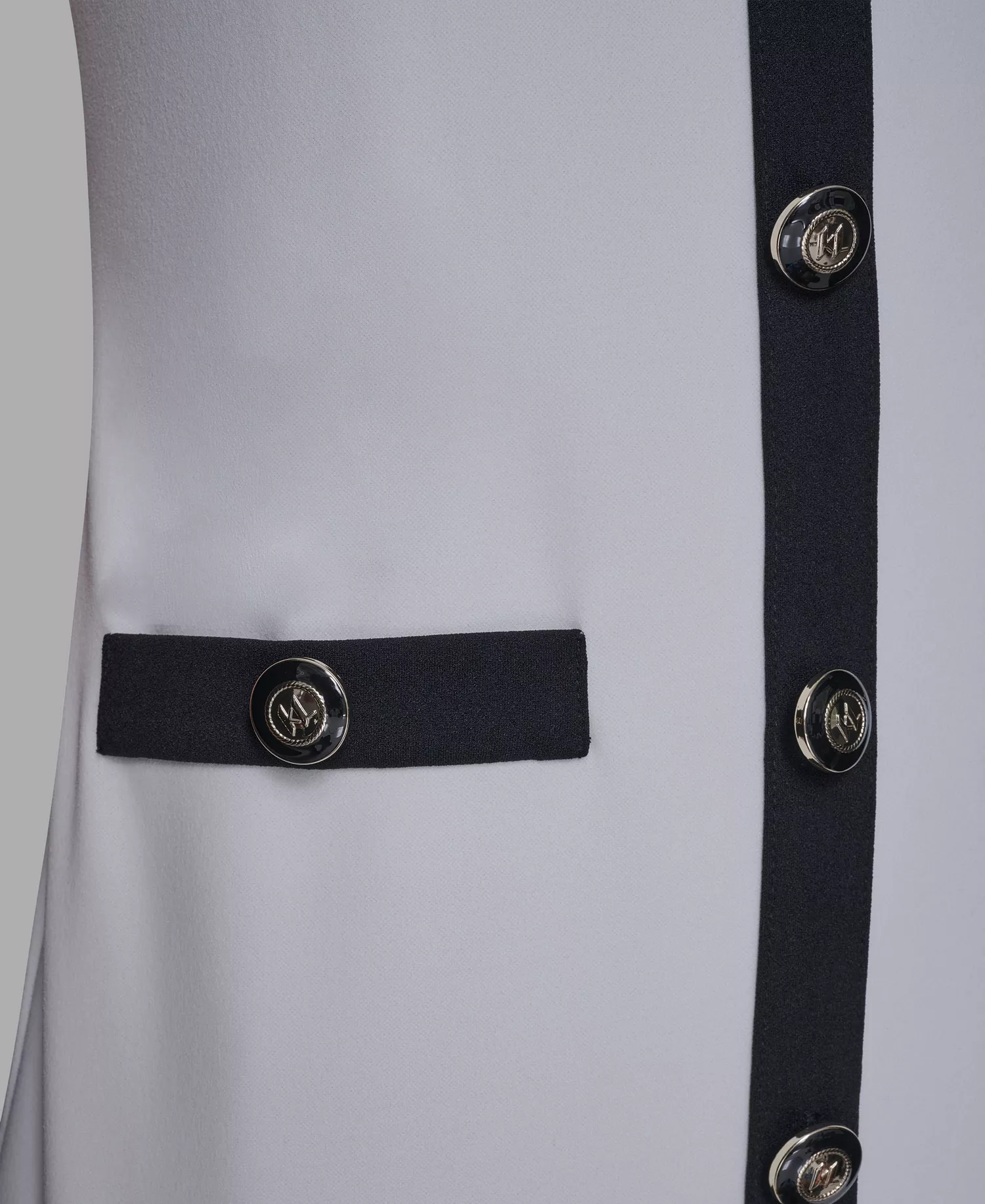 Women's Square Neck Dress - White/black - 10