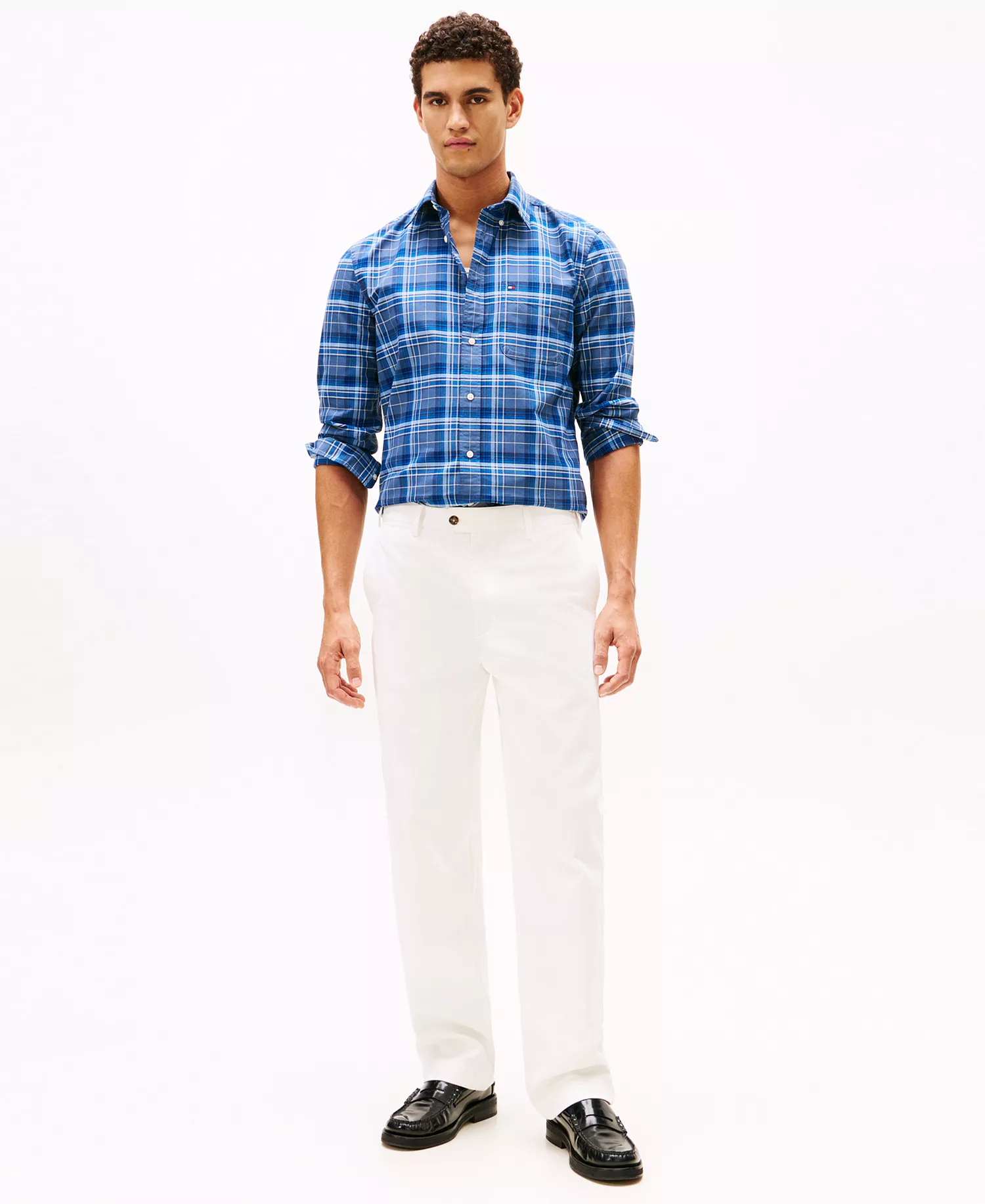 Men's Heritage Oxford Plaid Shirt - Aegean Sea / Check - L