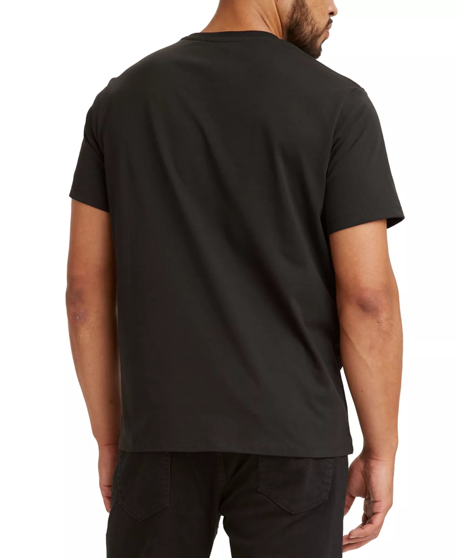 Men's Graphic Logo Batwing Short-Sleeve T-shirt - Black - 2XL