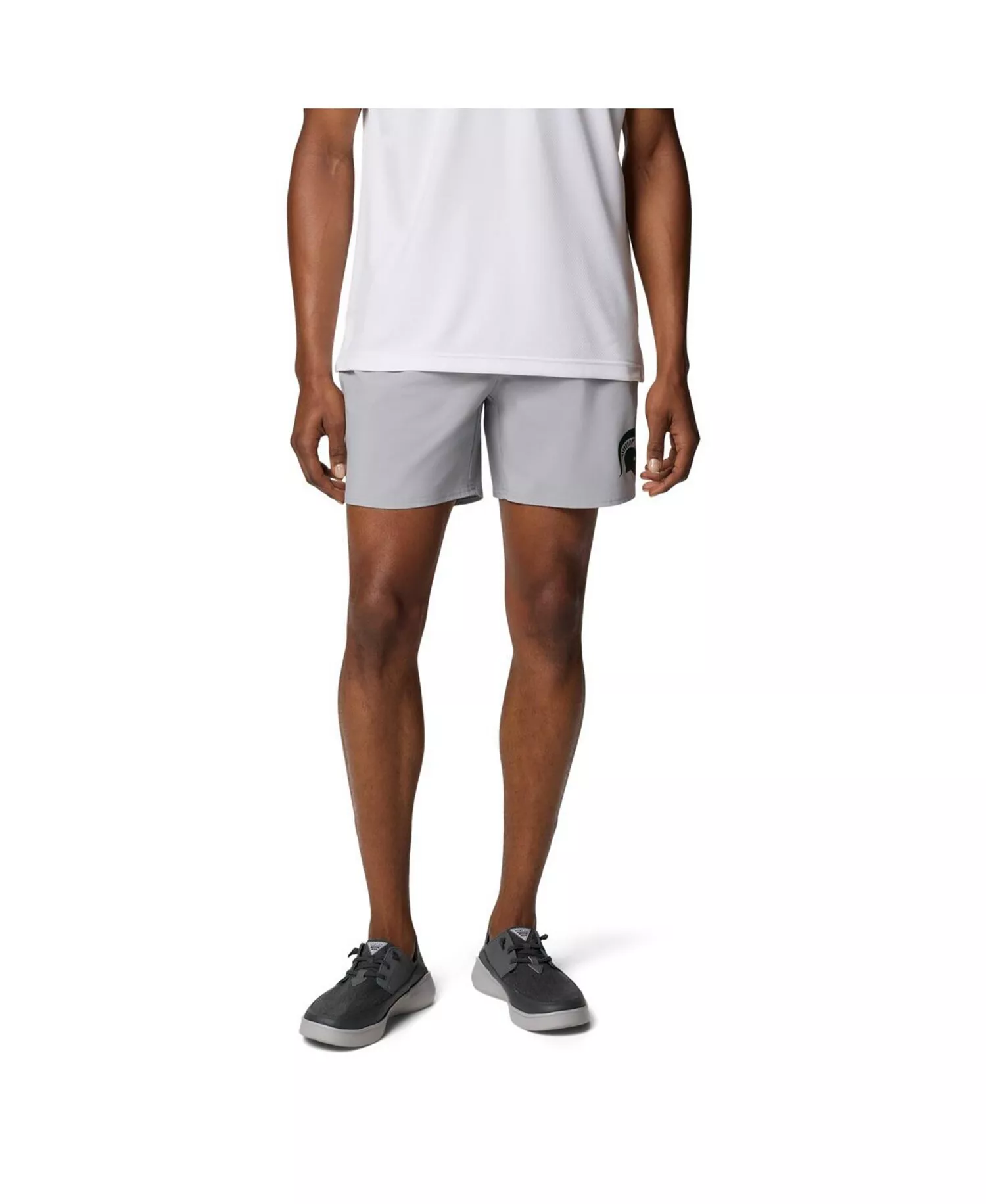 Men's Gray Michigan State Spartans PFG Terminal Roamer™ Omni-Shade™ Stretch Shorts - Gray - L