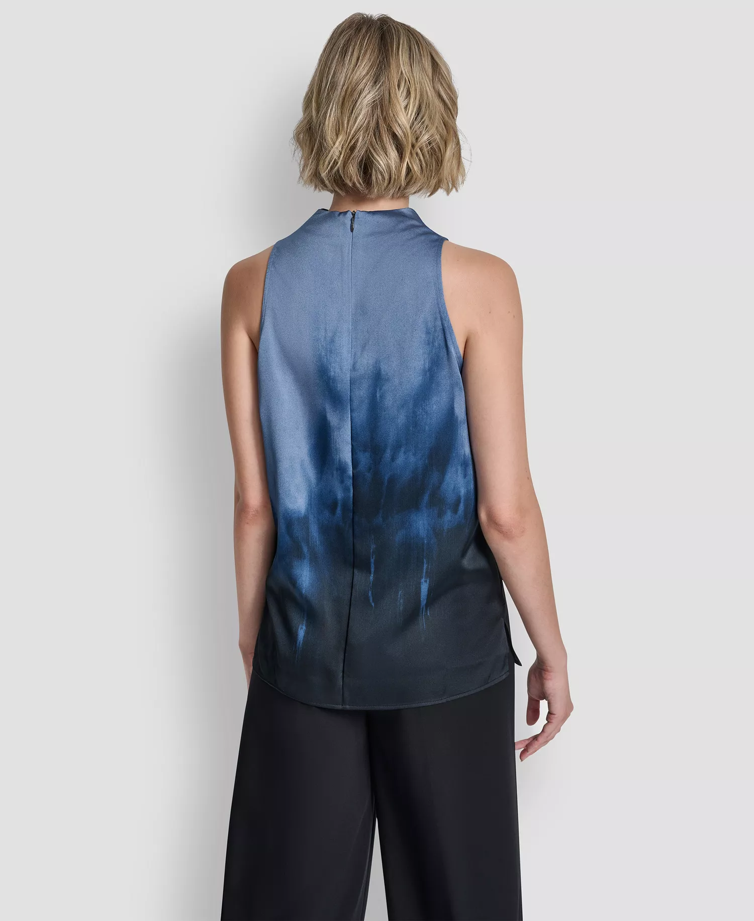 Women's Sleeveless Cowl Neck Top - Hudson Blue/liberty Sky - L