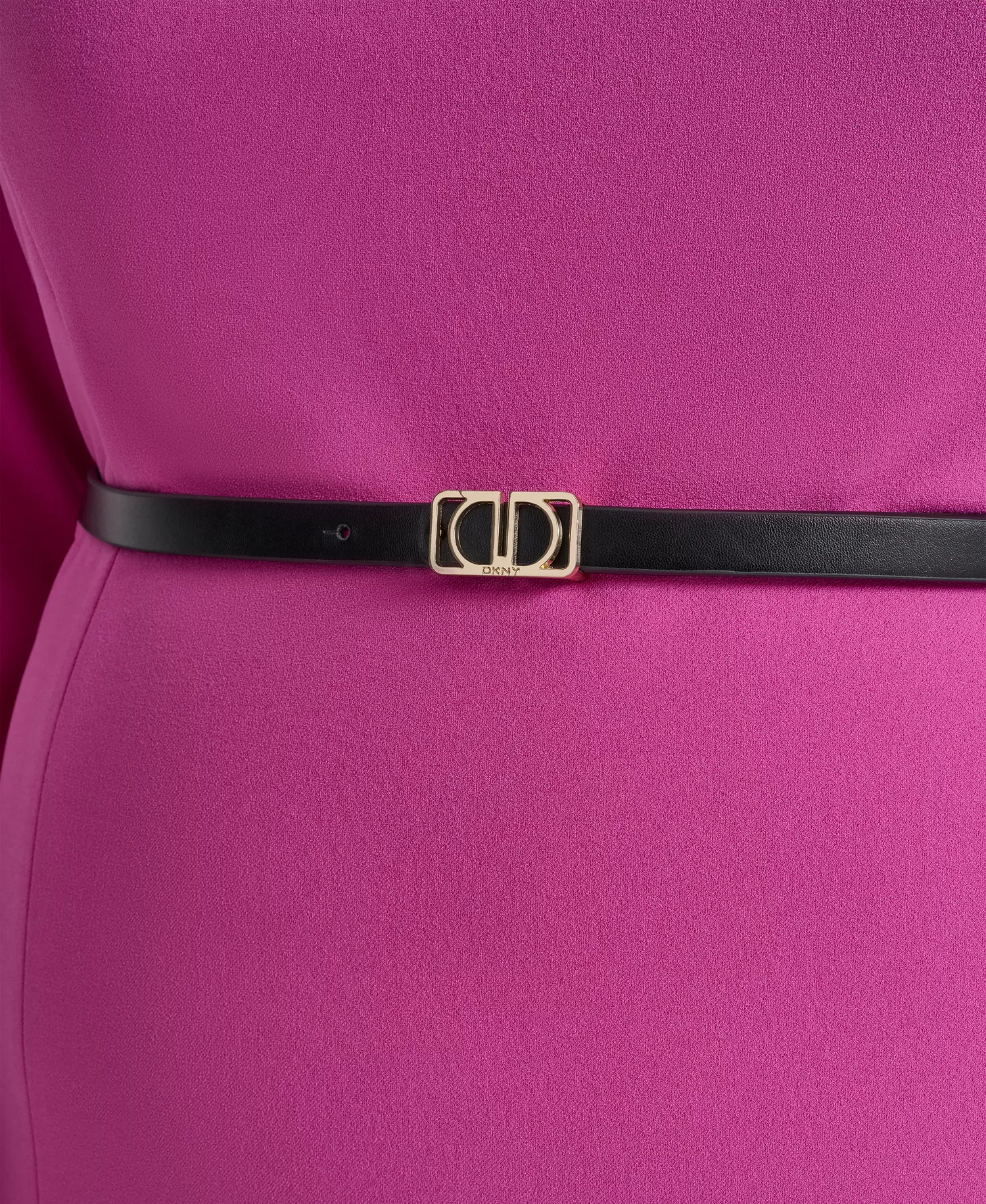 Plus Size 3/4-Sleeve Asymmetrical Neck Sheath Dress - Rose Violet - 14W