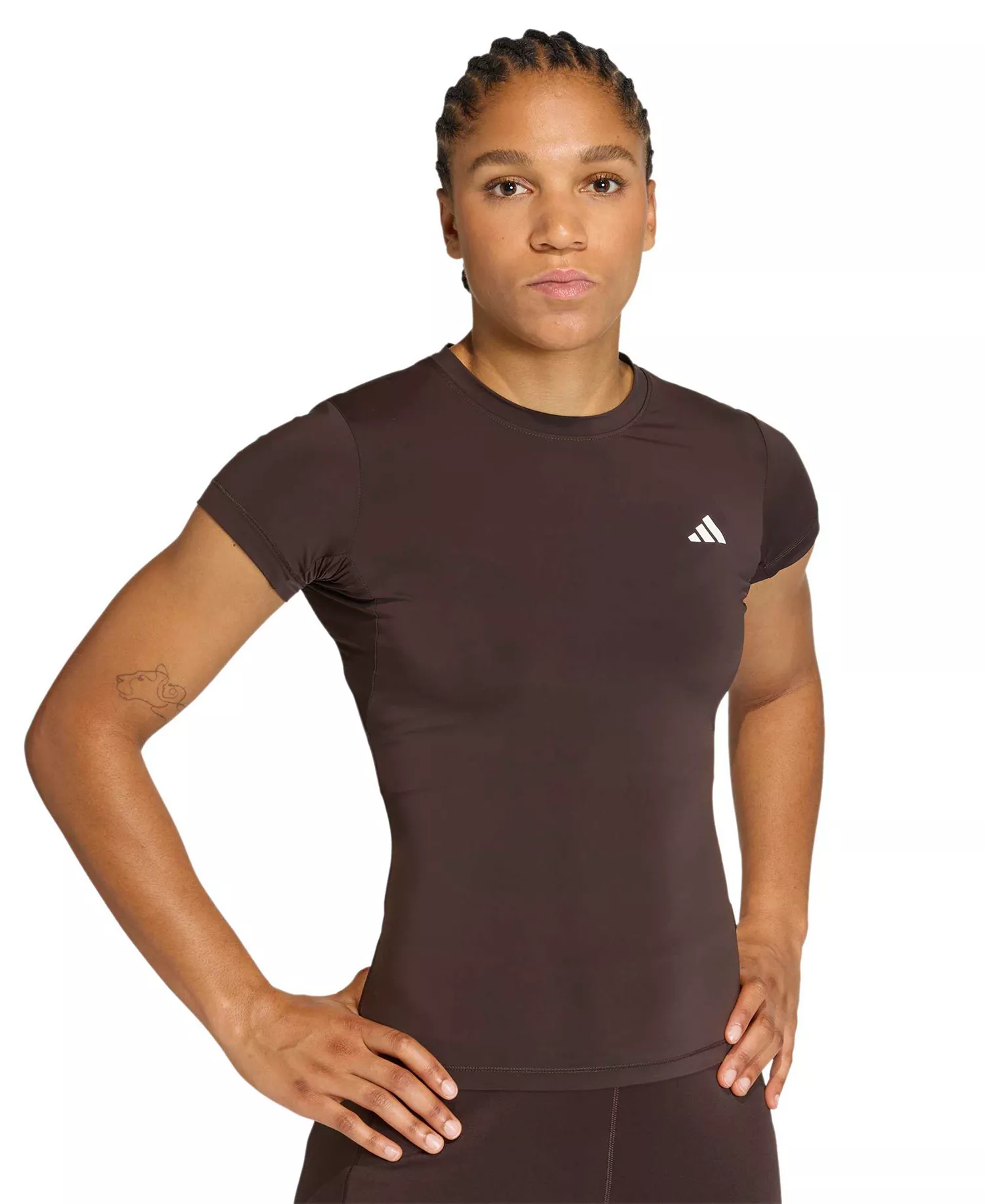 Women's Power Essential Workout Crewneck T-Shirt - Aurora Coffee - 2XL