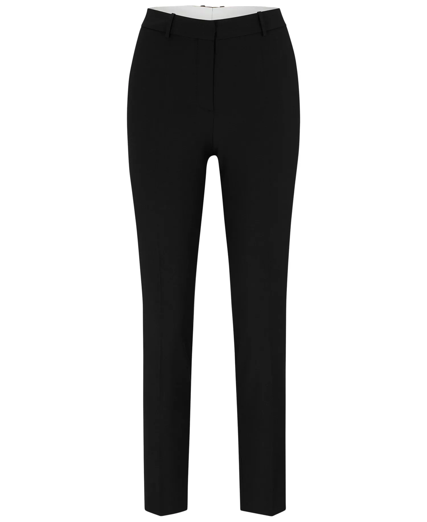 Women's Wool Regular-Fit Cropped Pants - Black - 2