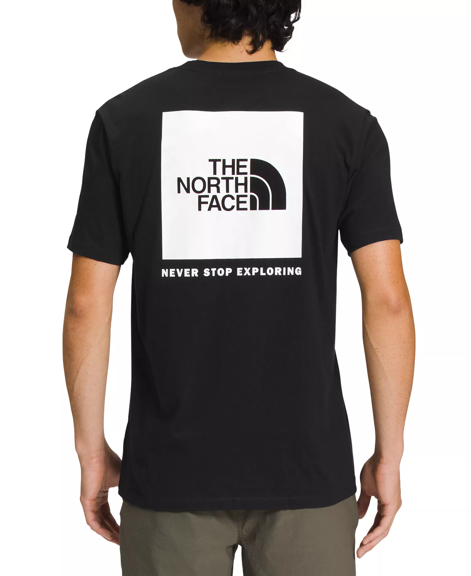 Men's Box Logo Crewneck Short-Sleeve T-Shirt  - TNF Black, White - L