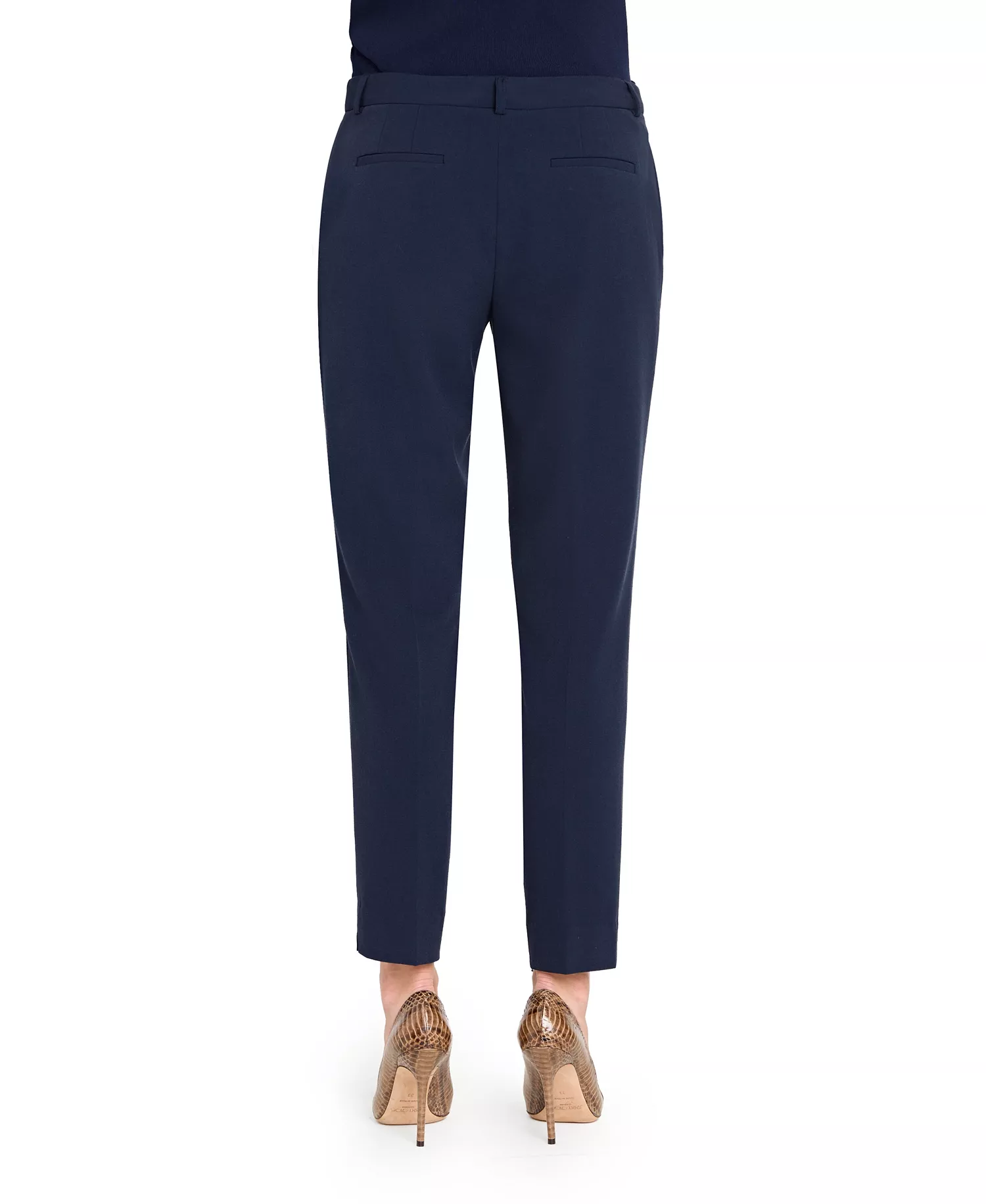 Petite Classic Mid Rise Pants - New Navy - 10P