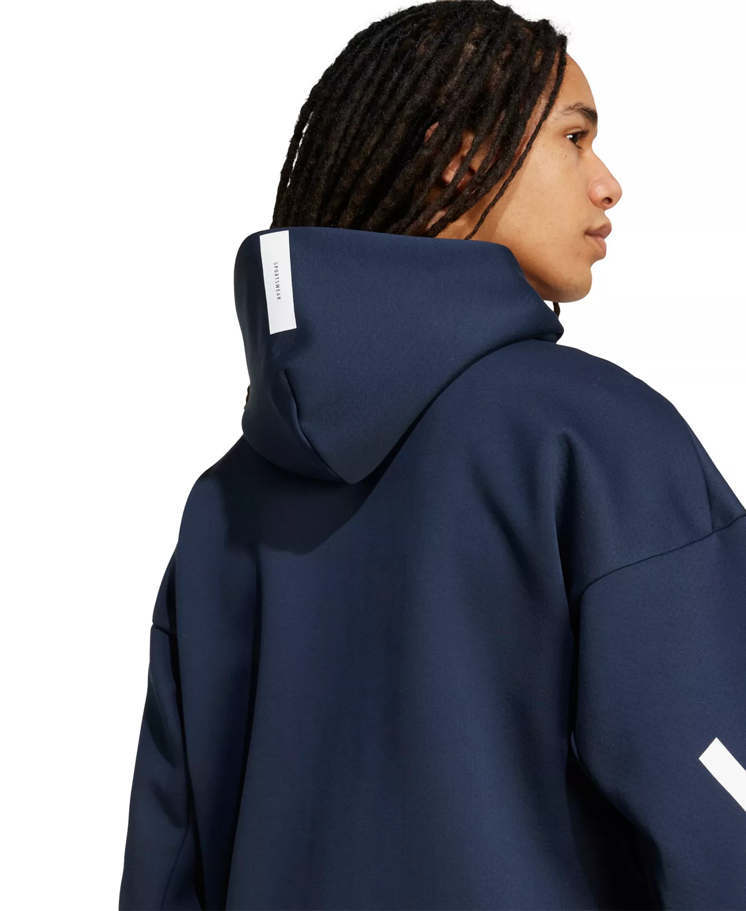 Men's Full Zip Hooded Track Jacket - Aurora ink - M