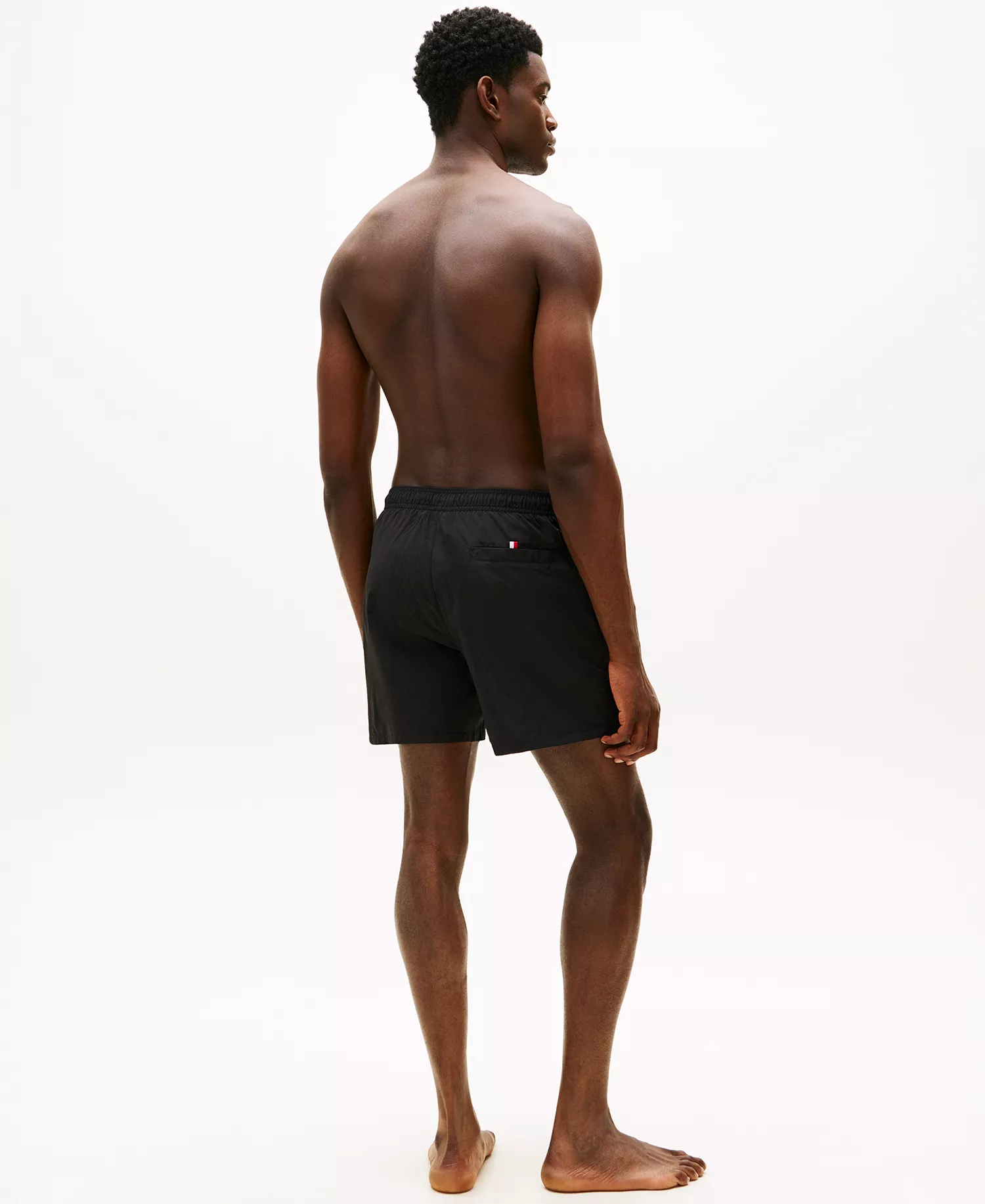 Men's Classic-Fit Drawstring Zip Pocket Swim Trunks - Black - 2XL