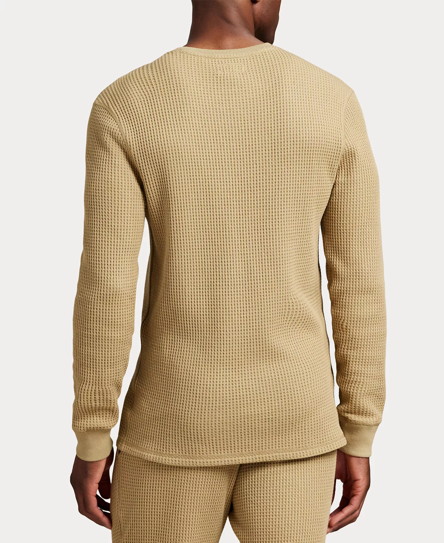 Men's Thermal Crew Neck Shirt - Classic Khaki - L