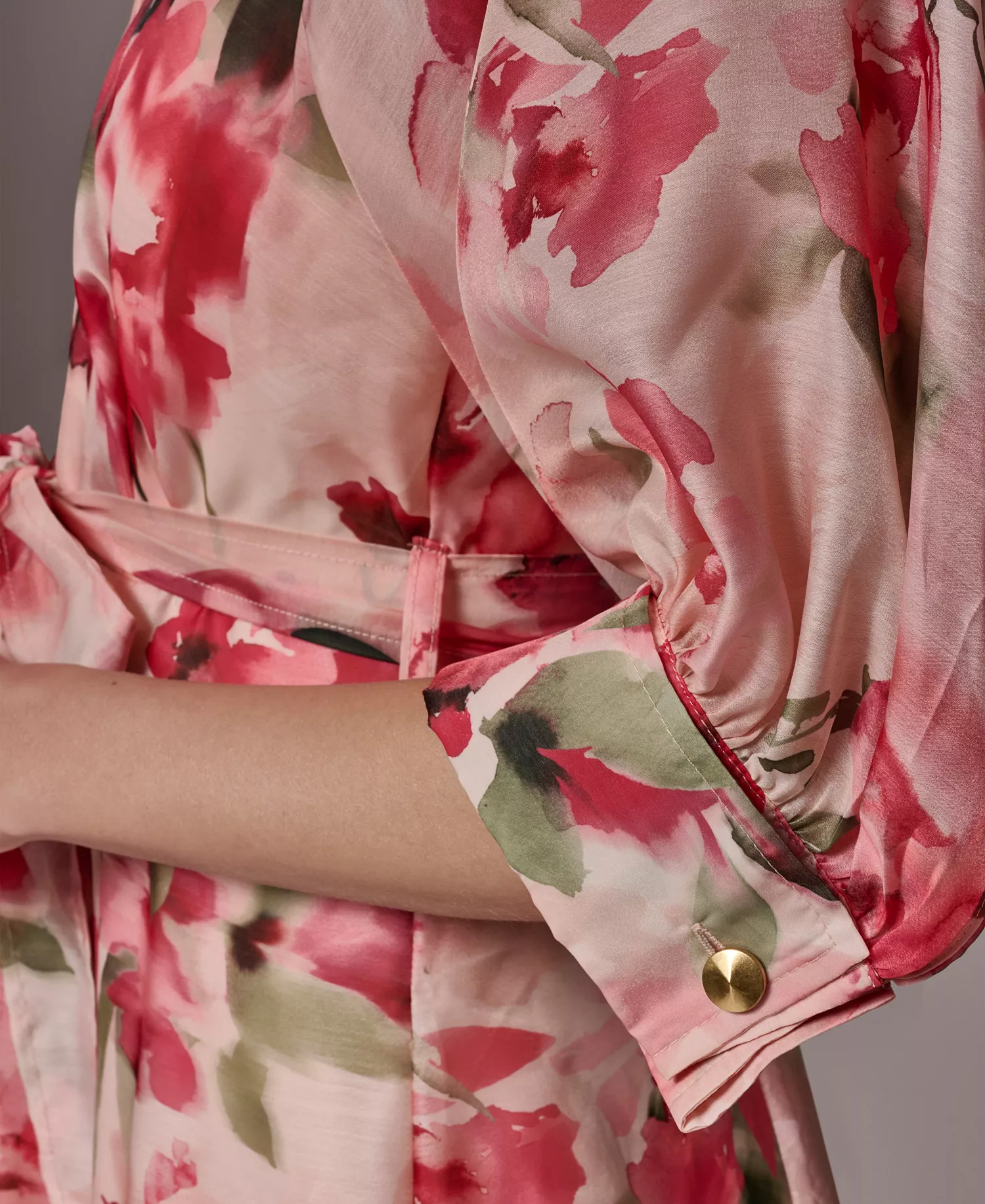 Petite Organza Shirt Dress - Geranium Multi - 0P