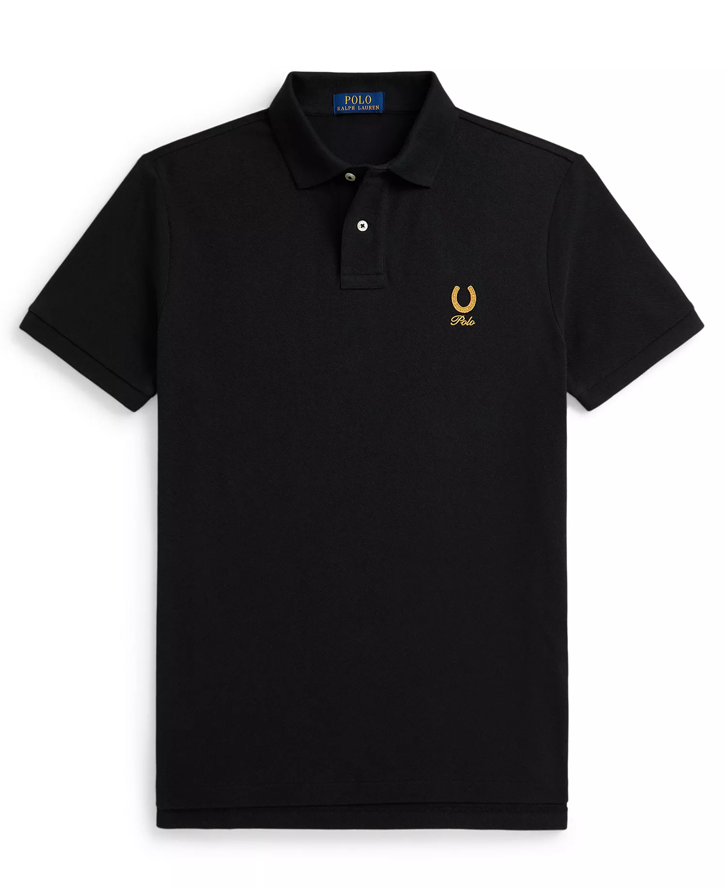 Men's Short-Sleeve Horseshoe Graphic Polo Shirt - Polo Black - L