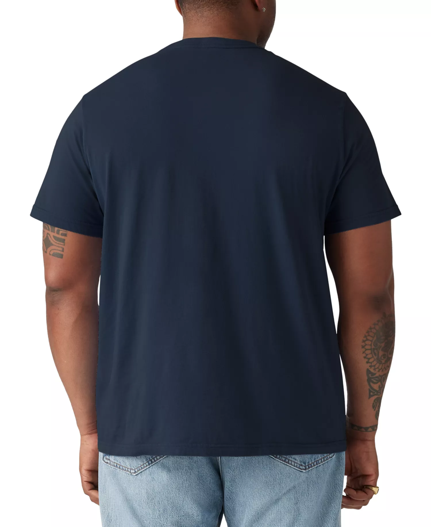 Men's Big and Tall Graphic Crewneck T-shirt - Dress Blues - 5XL
