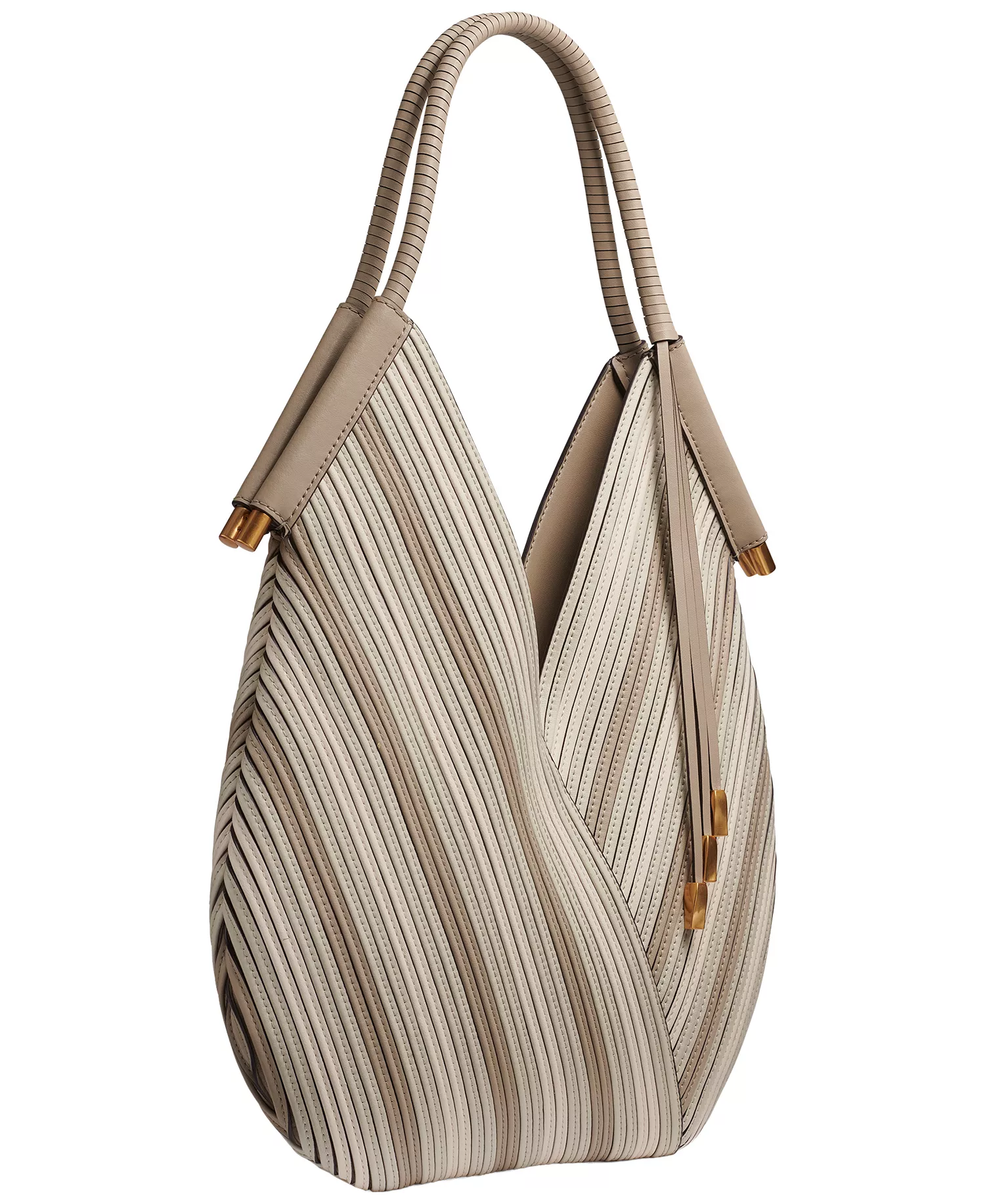 Baldwin Chevron Large Shoulder Bag - Neutral Multi - ONE SIZE